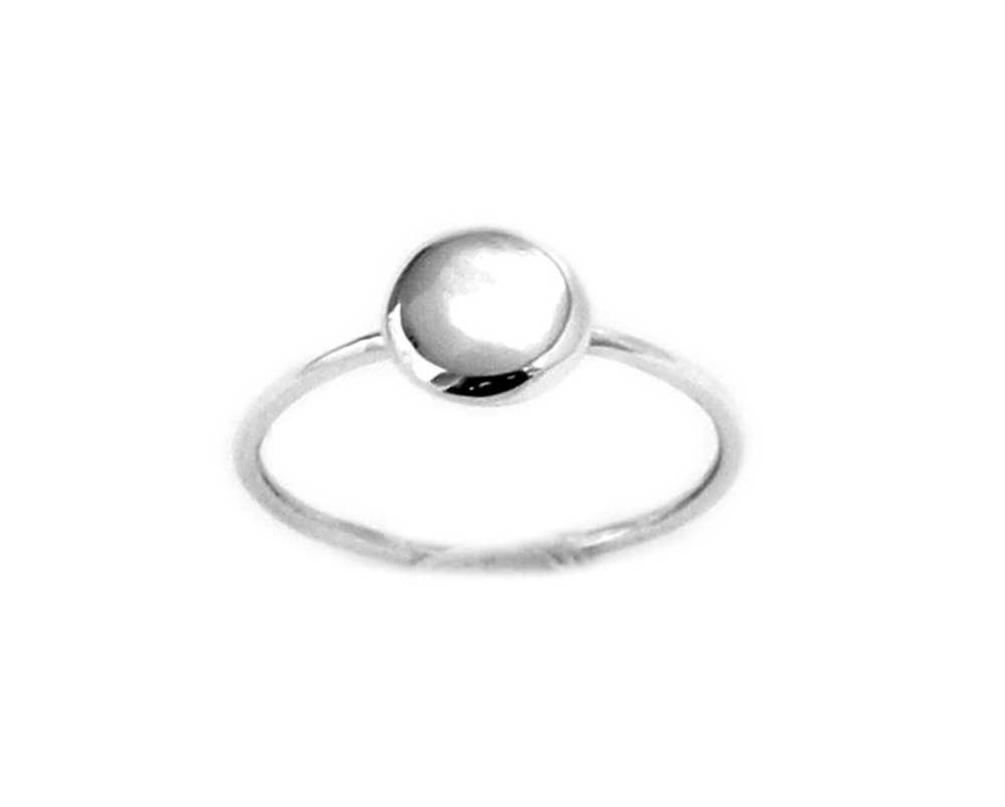Bague fine en argent et nacre