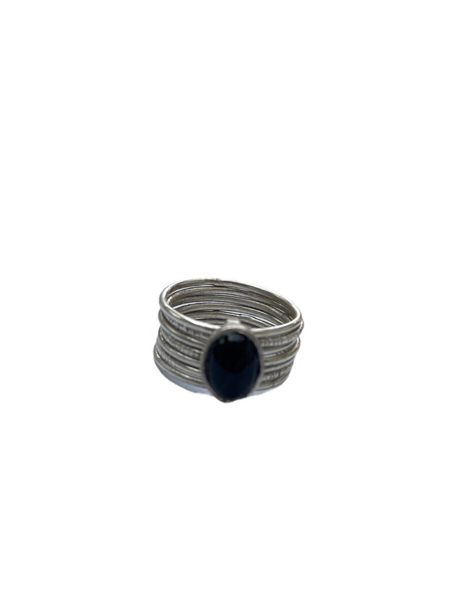 Bague semainier touareg agate noire