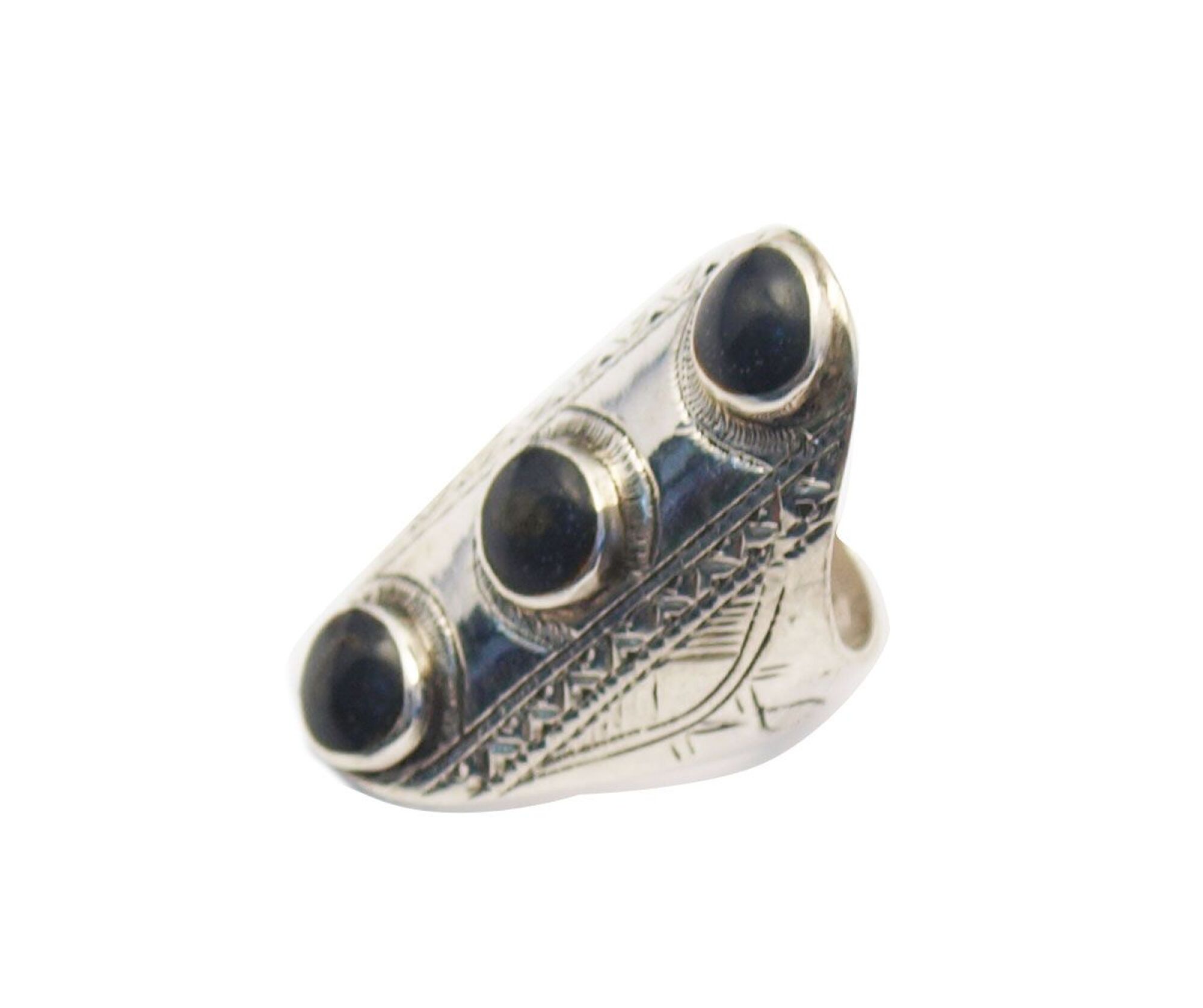 Bague Touareg longue onyx