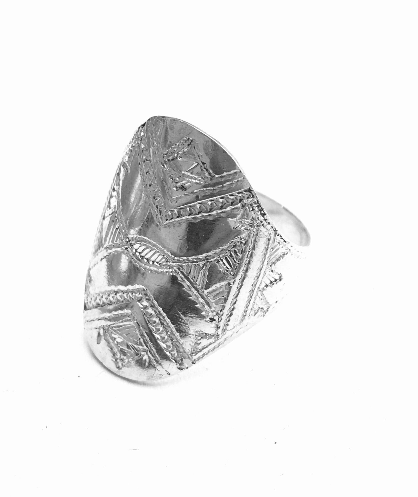 Bijoucolor - Bague ethnique Touareg navette