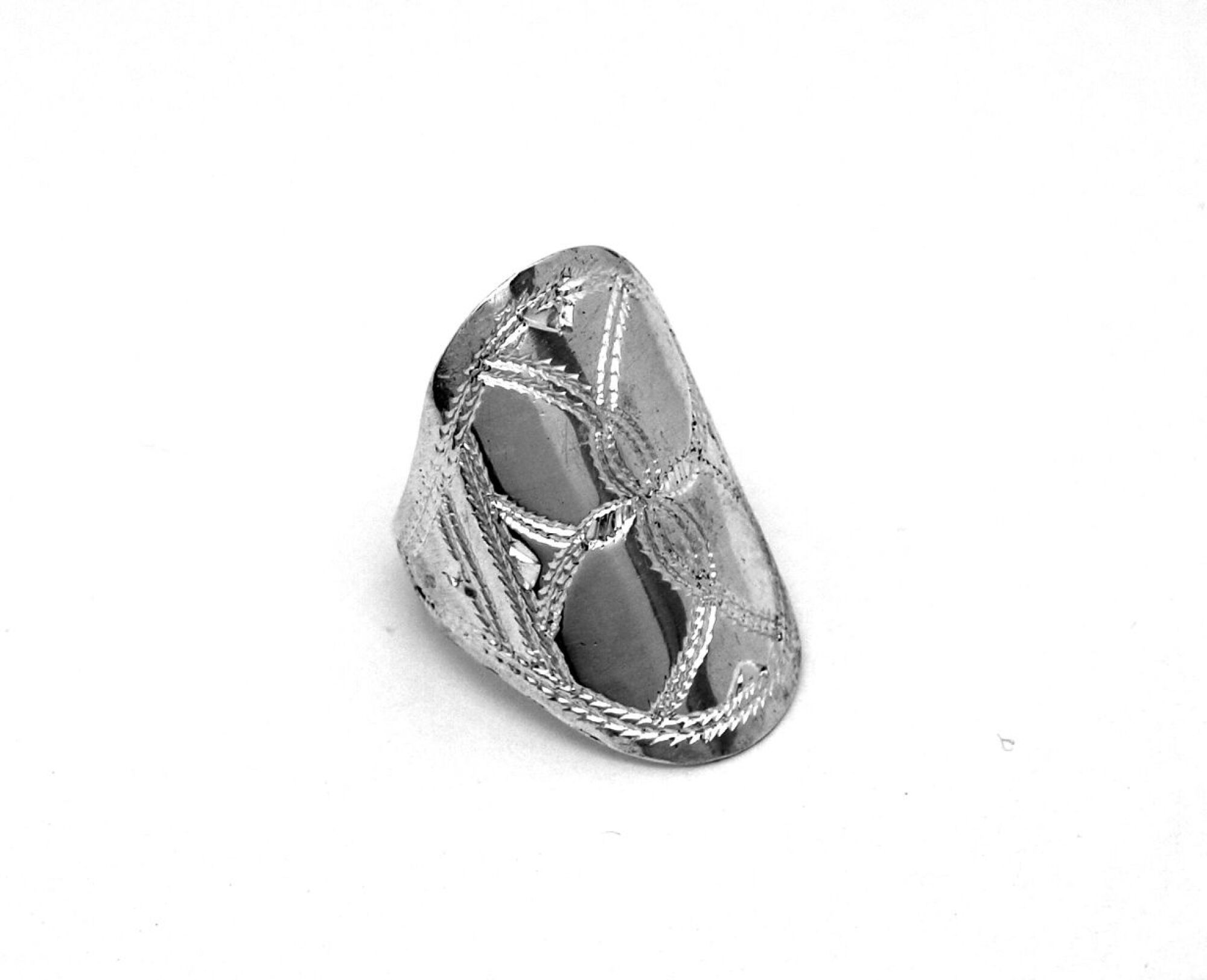 Bijoucolor - Bague ethnique Touareg navette artisanat ethnique