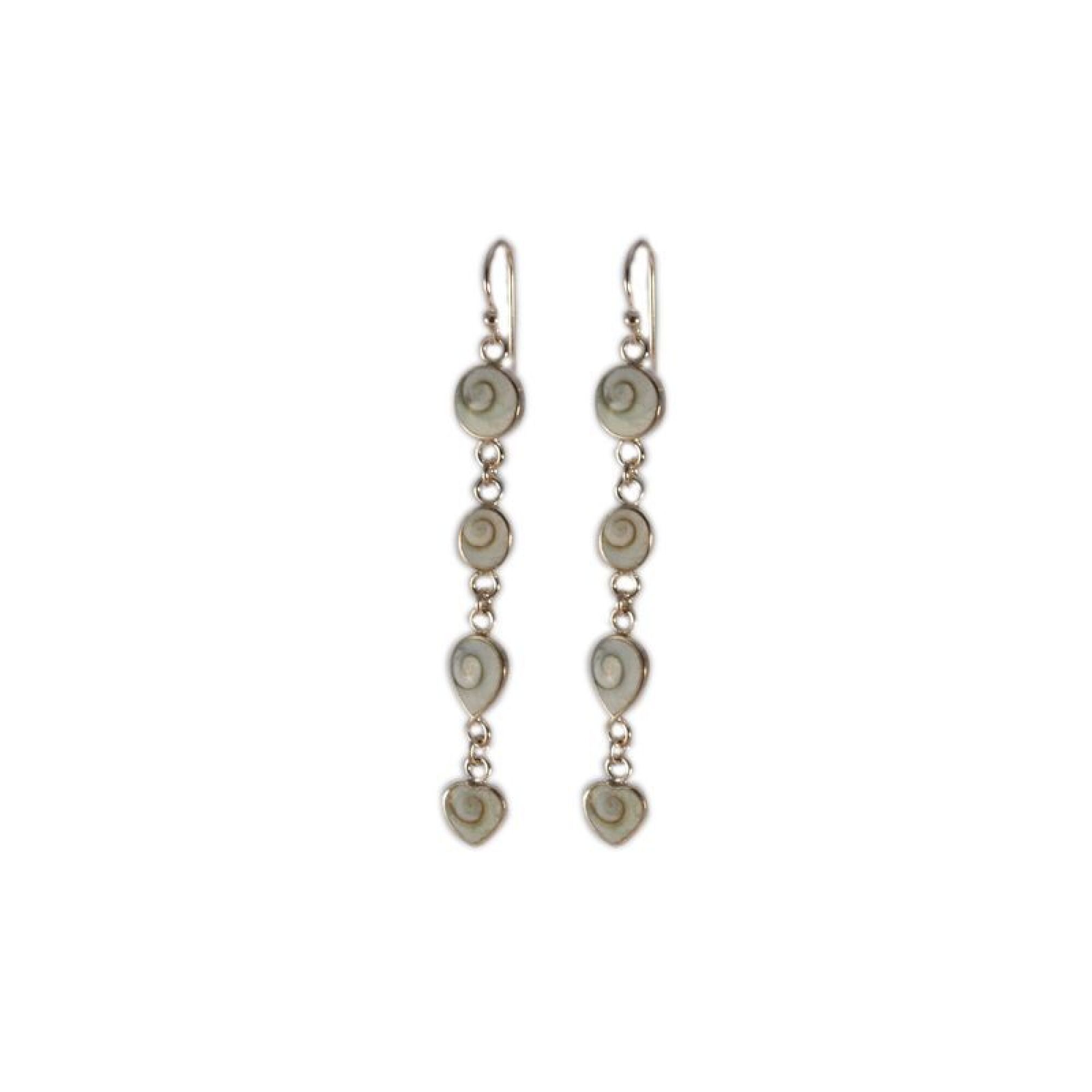 Boucles d'oreille longues oeil de ste lucie