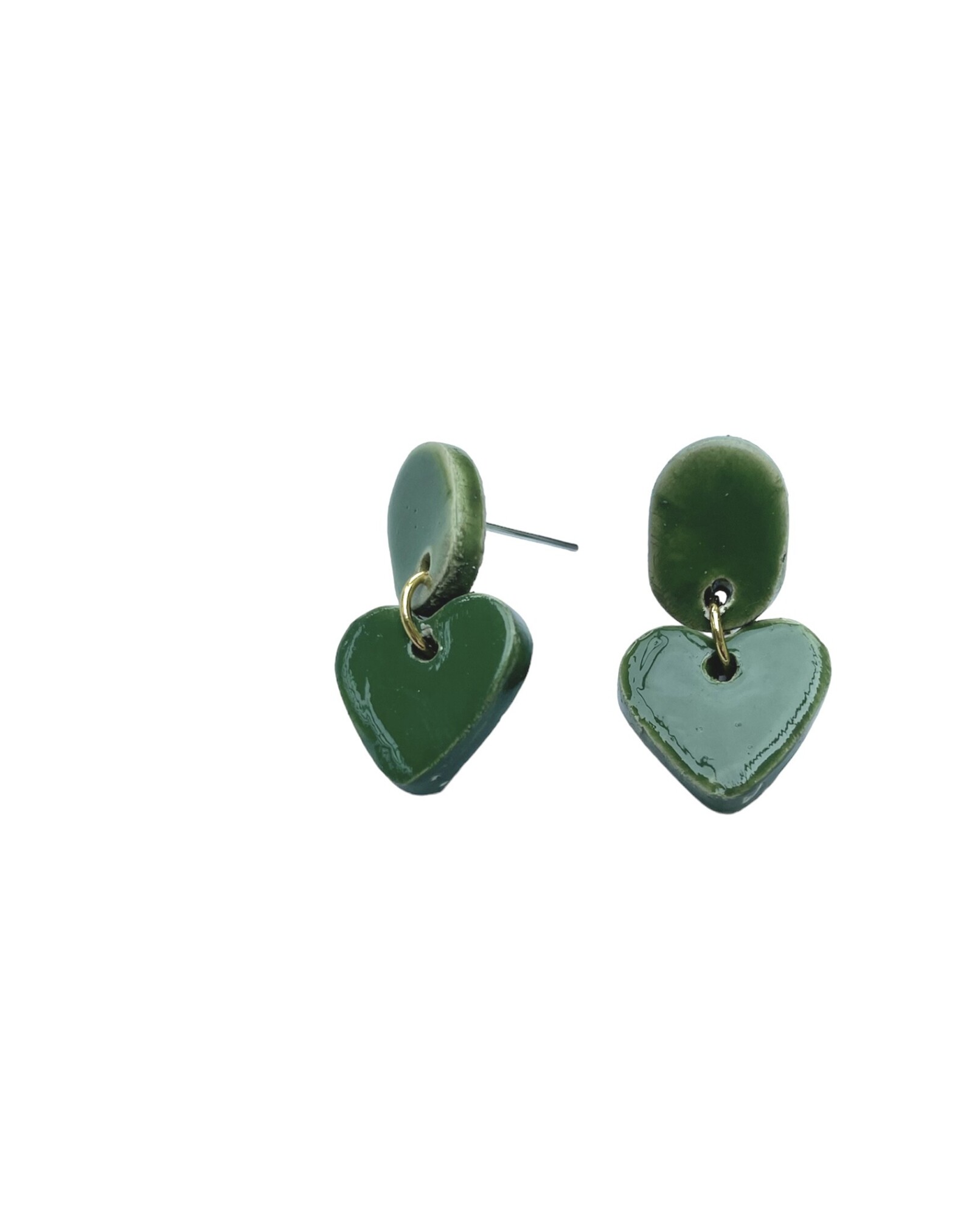 Boucles d'oreilles, clou d'oreille en céramique