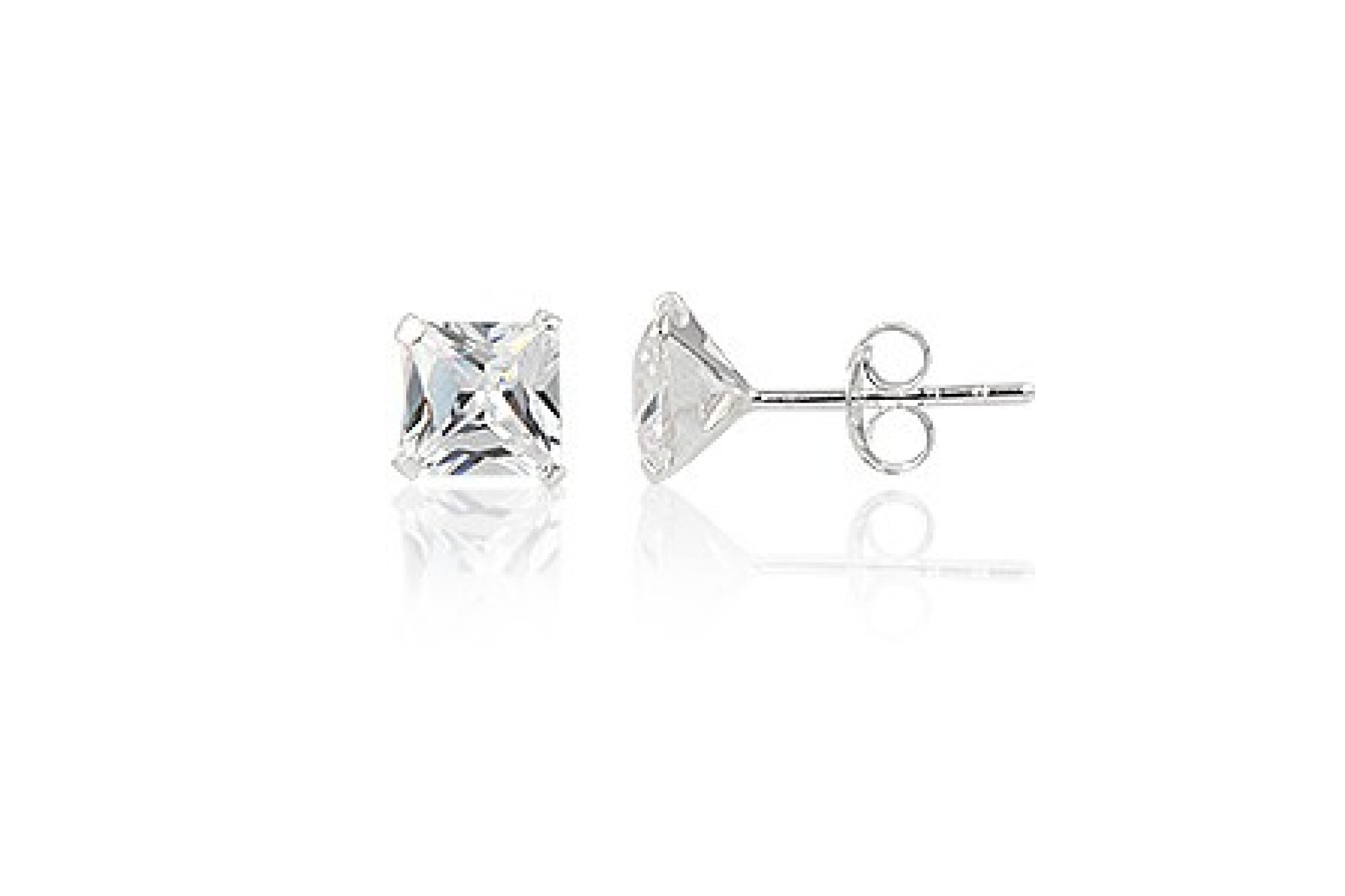 boucles d'oreilles zirconium transparent
