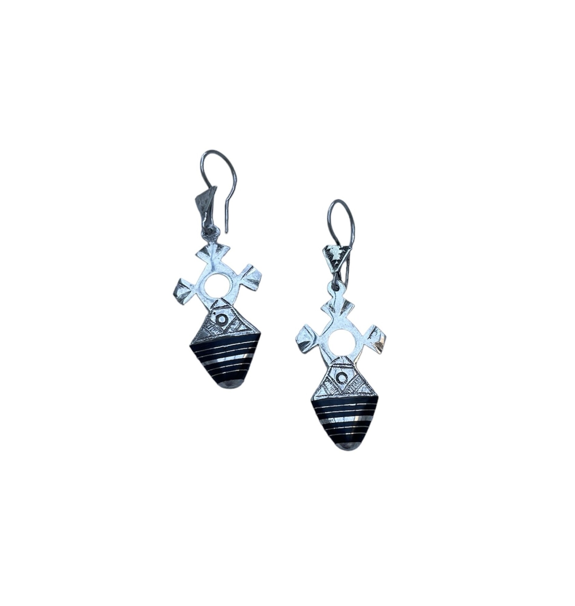 Boucles oreille touareg croix du niger tillya