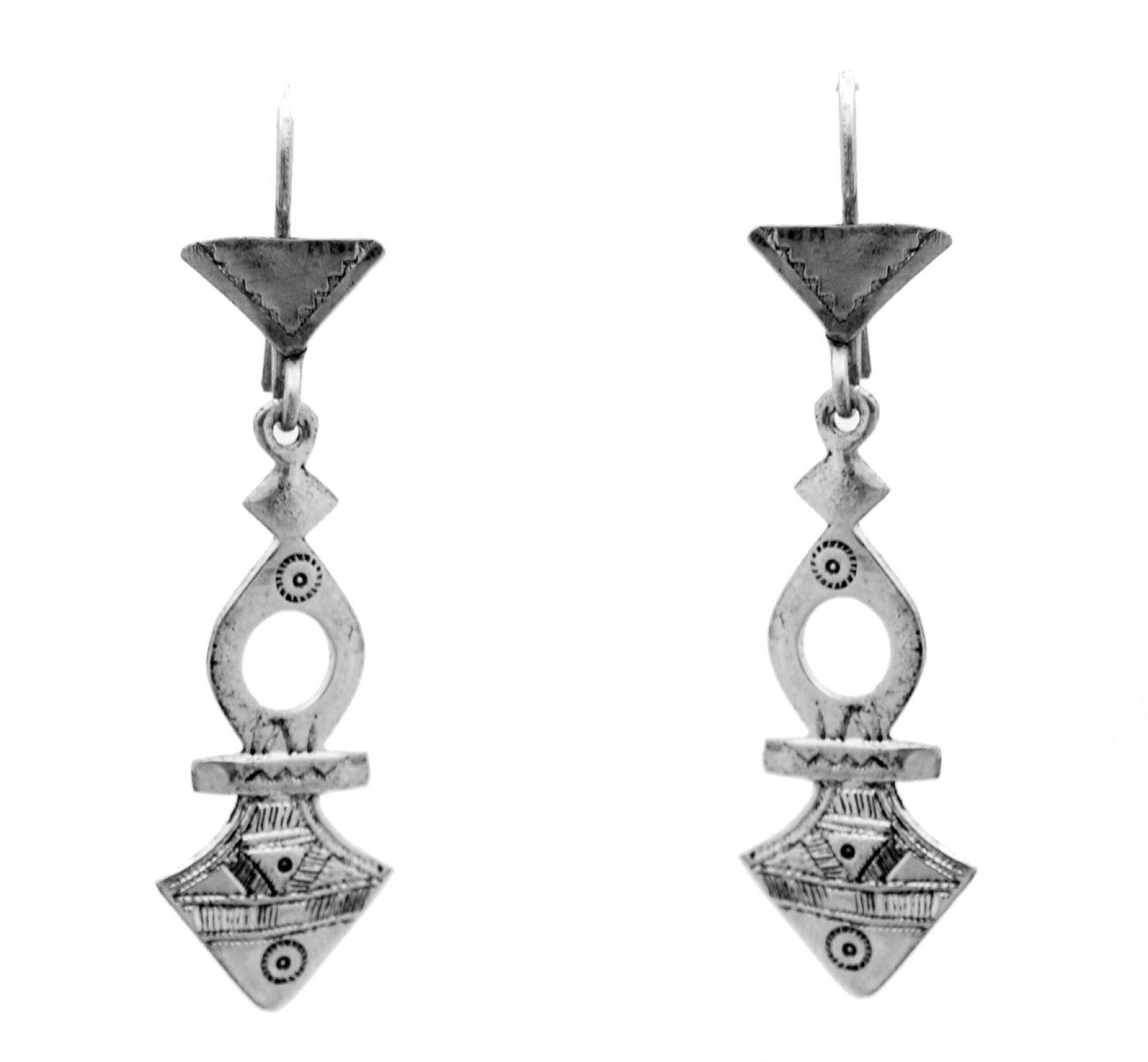 Boucles oreille touareg croix sud Timia