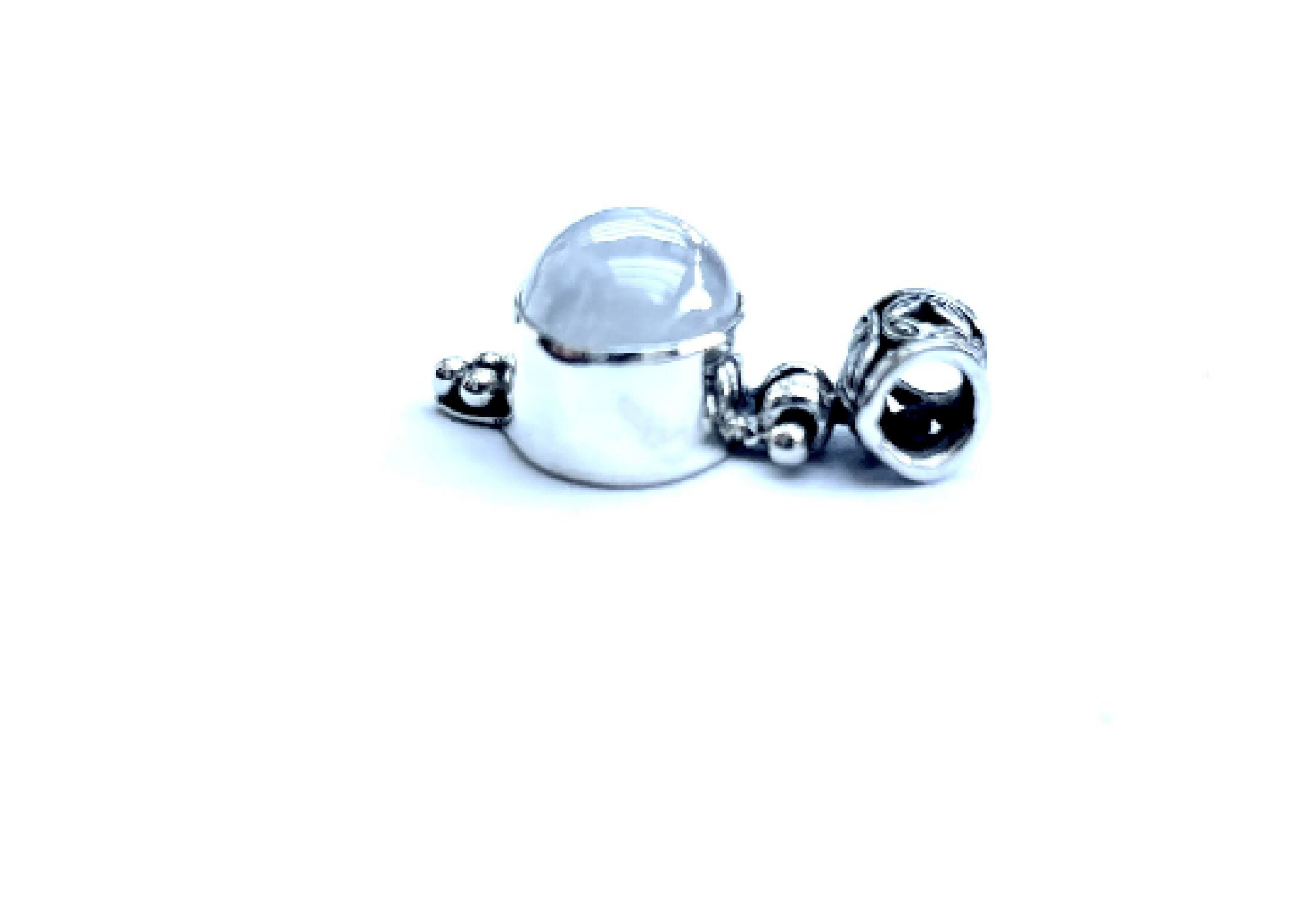 Pendentif en argent et pierre de lune