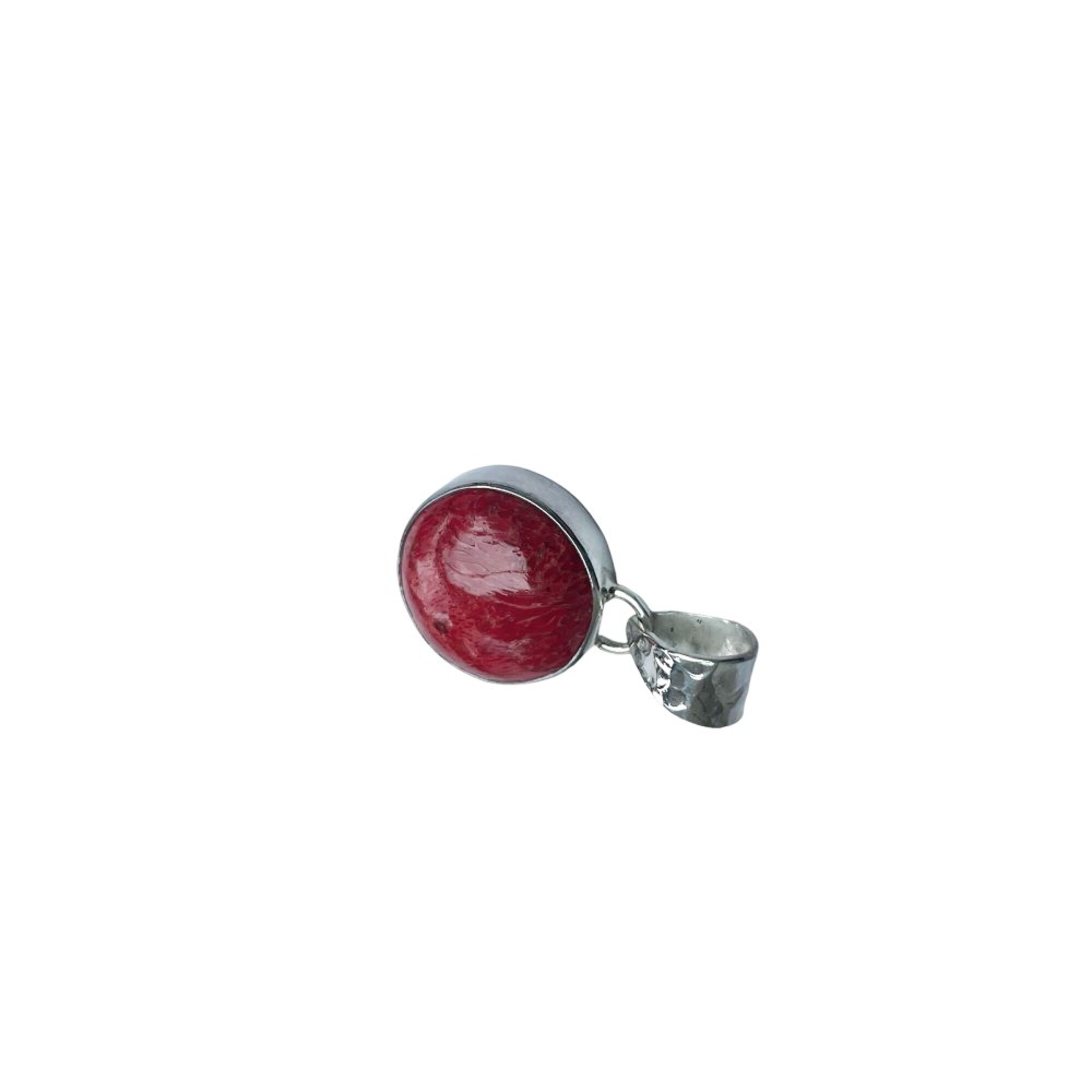 Pendentif rond en argent et gorgone