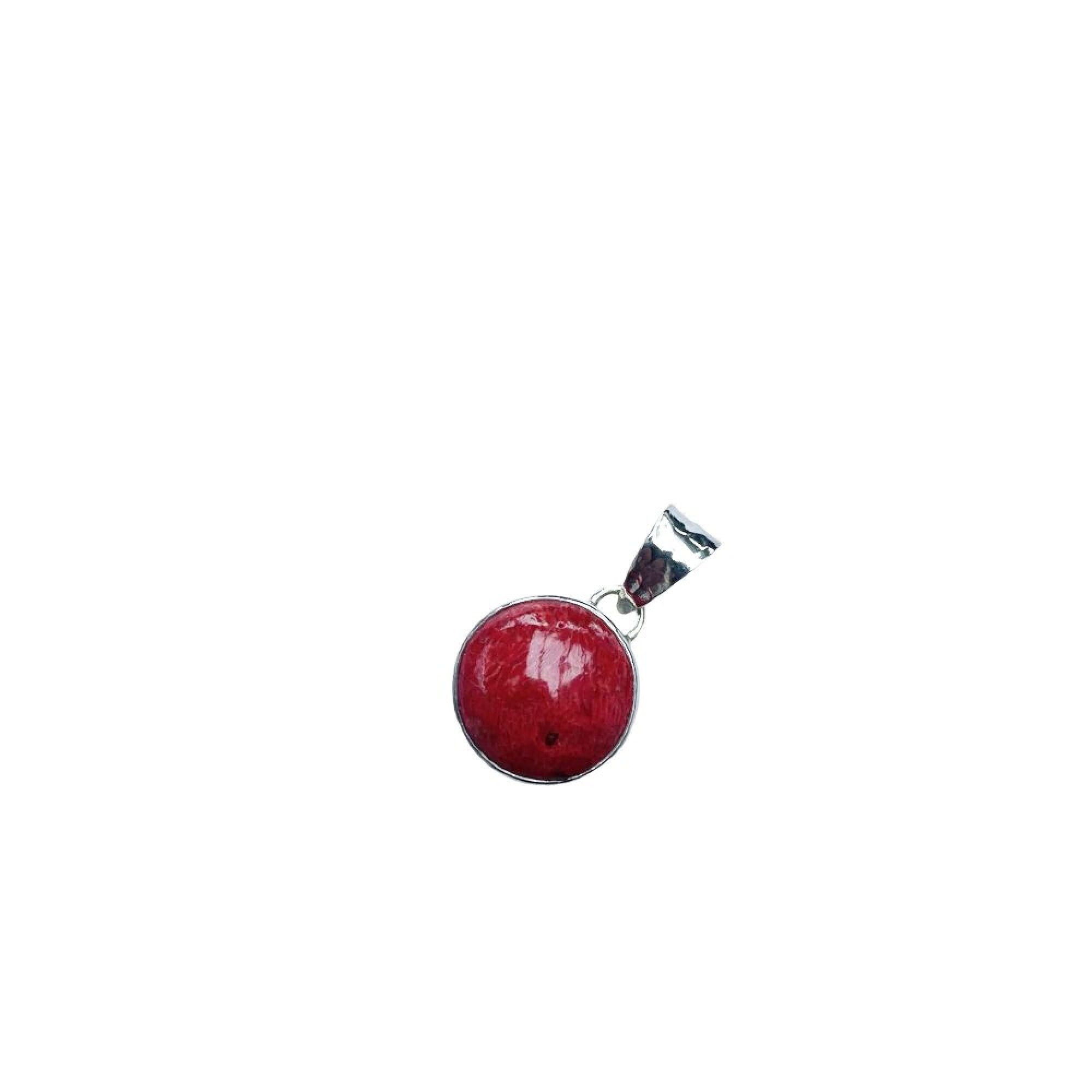 Pendentif rond en argent et gorgone