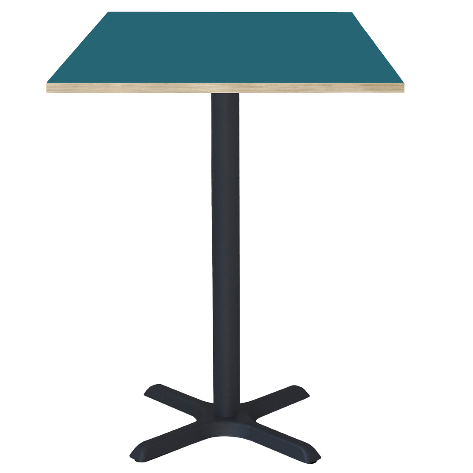 Mange-debout 60x60cm - modèle Dina bleu chants bois