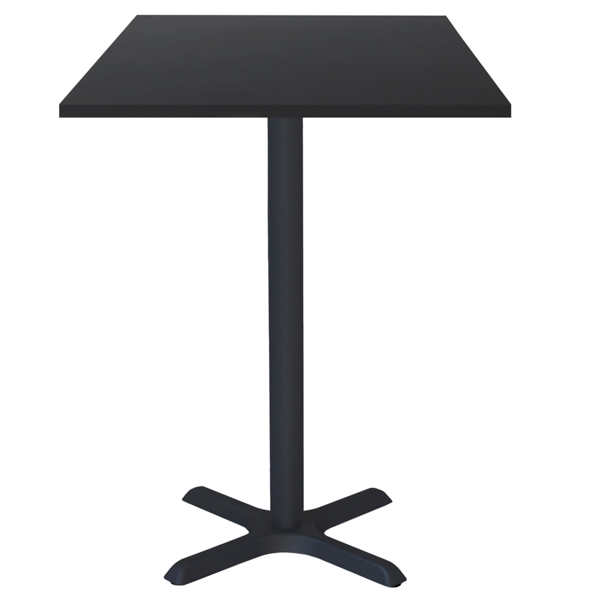 Mange-debout 60x60cm - modèle Dina pied et noir uni