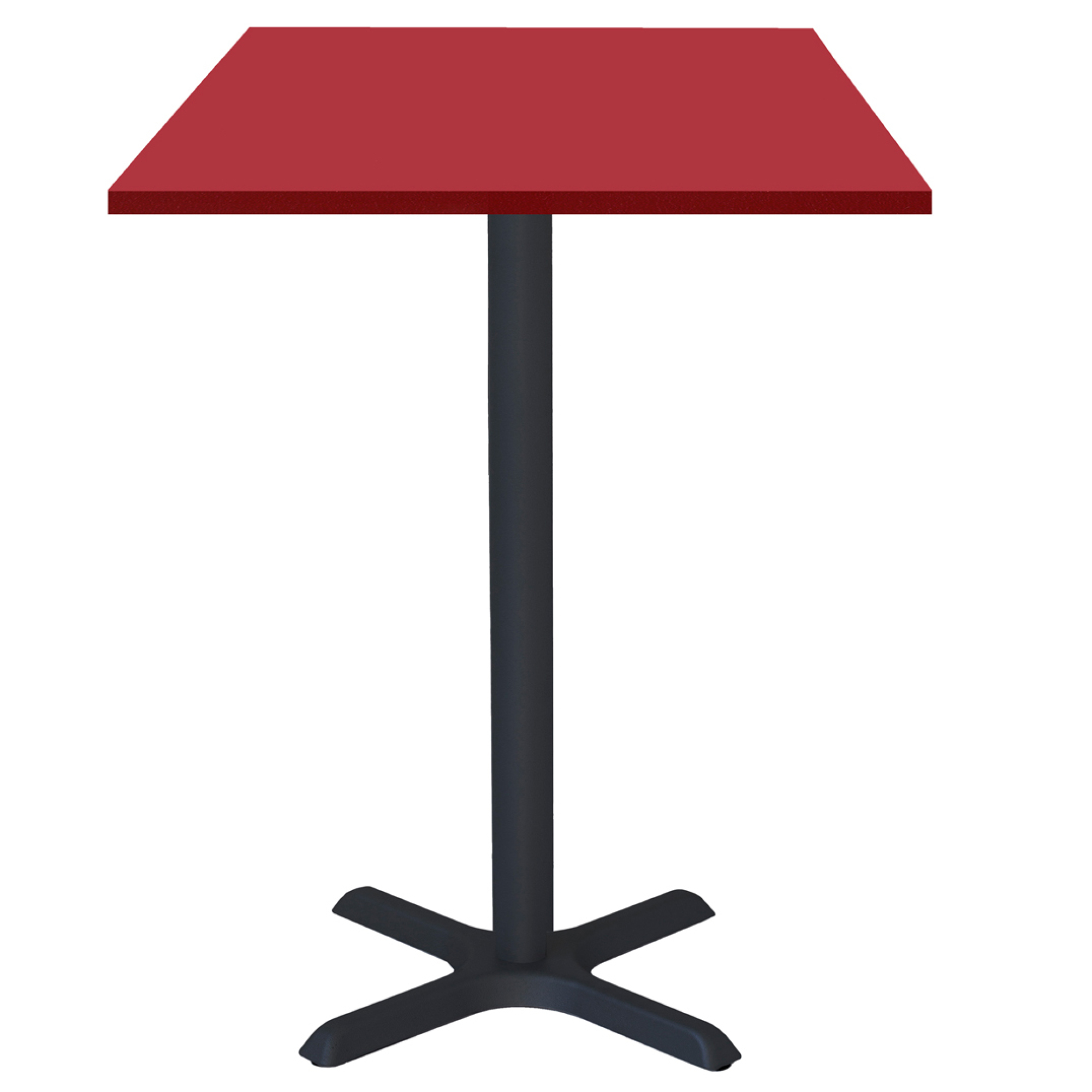 Mange-debout 60x60cm - modèle Dina rouge uni
