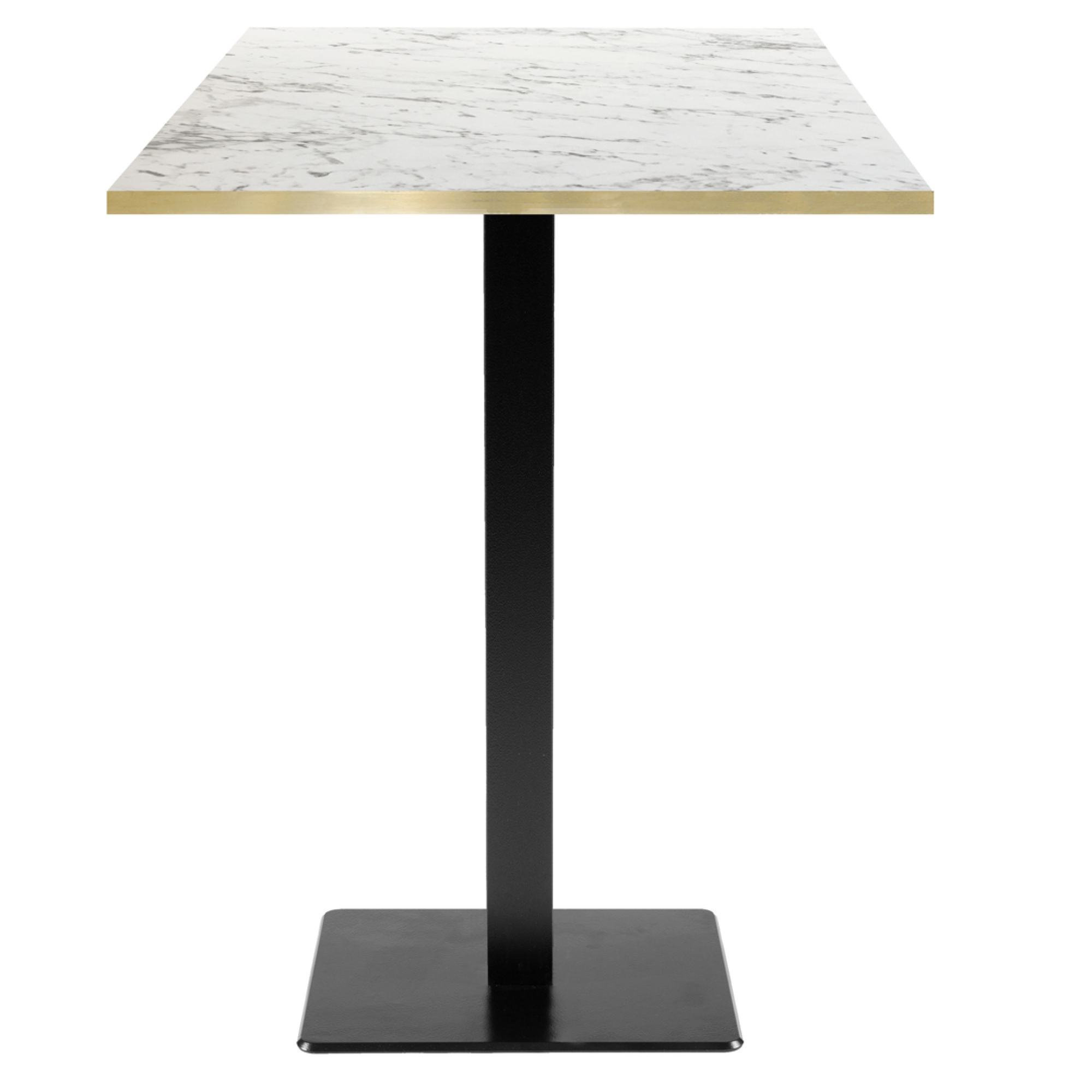 Mange-debout 60x60cm - modèle Milan marbre calacatta chants laiton