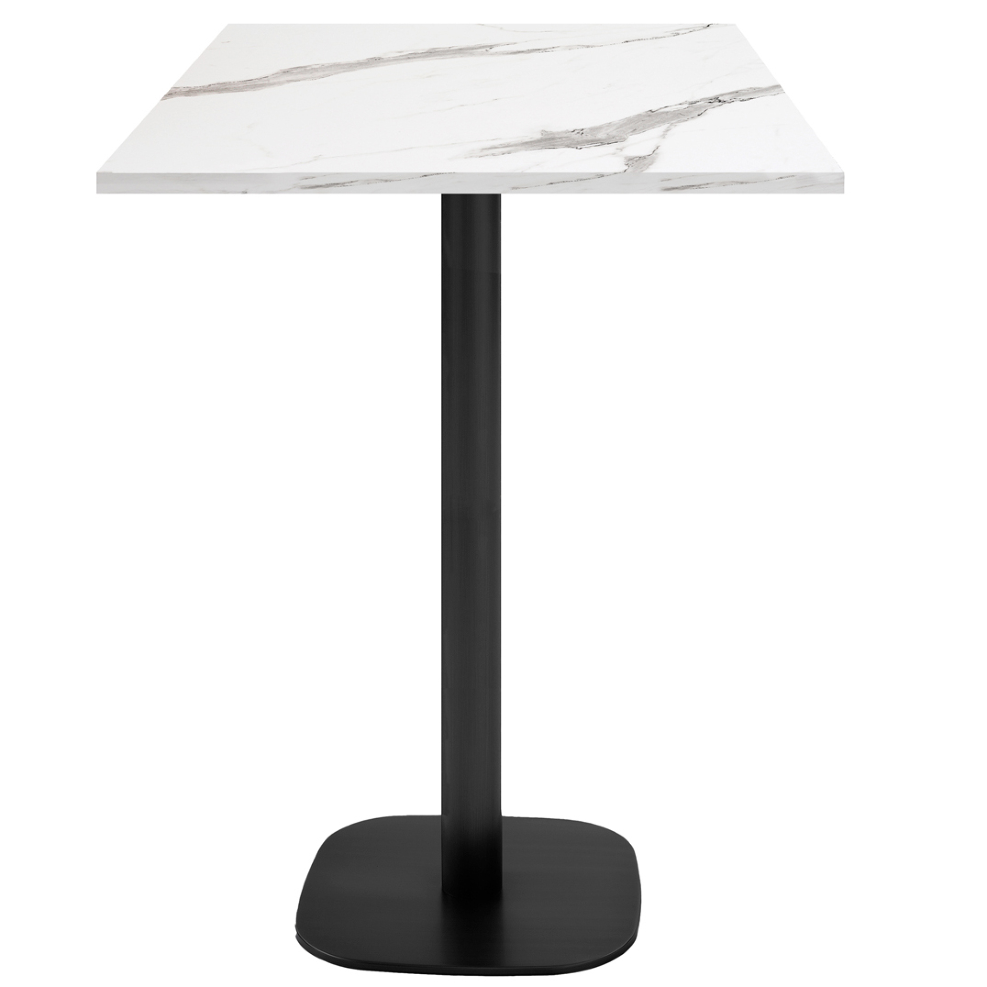 Mange-debout 60x60cm - modèle Round marbre blanc