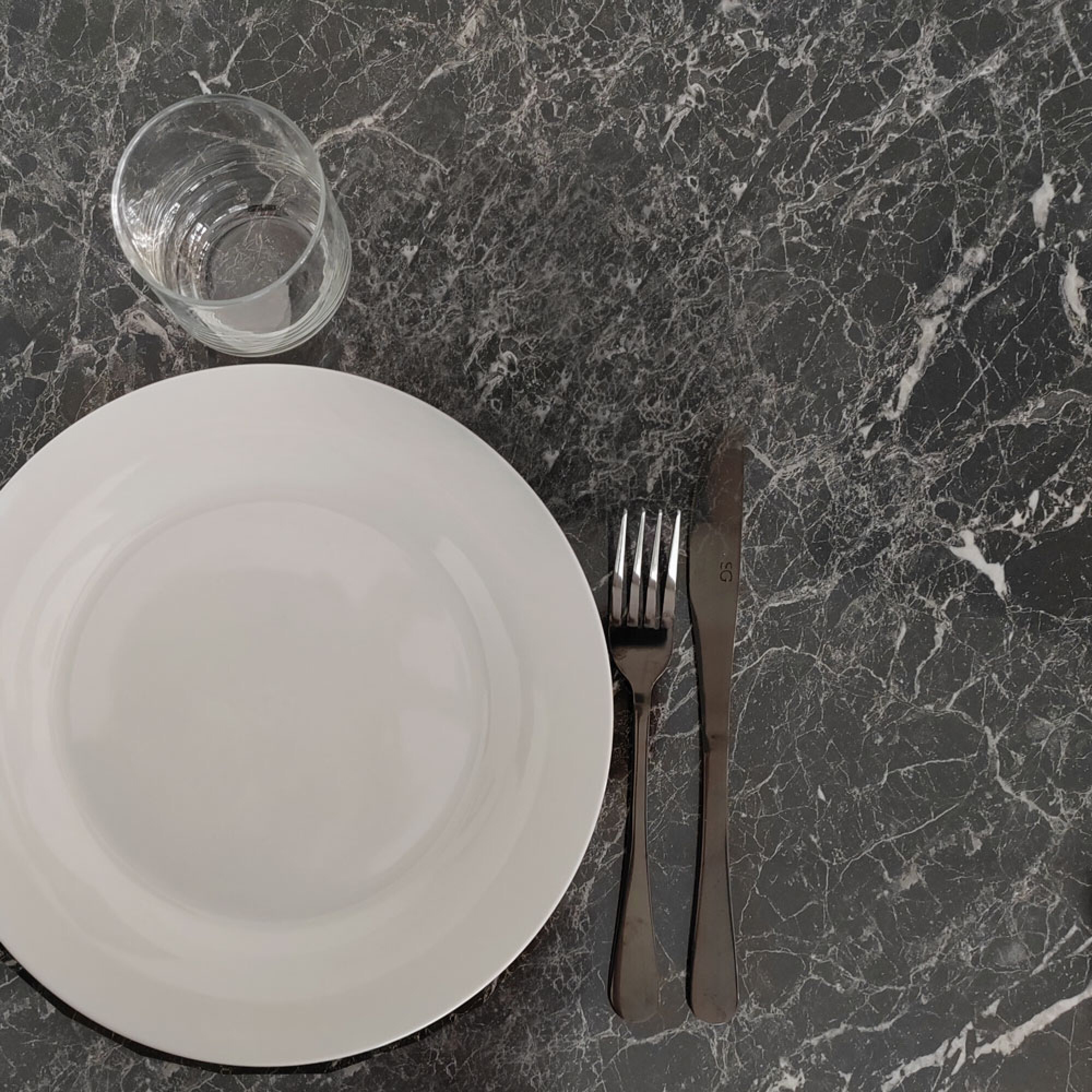 Mange-debout 60x60cm Rome bistrot marbre noir brillant