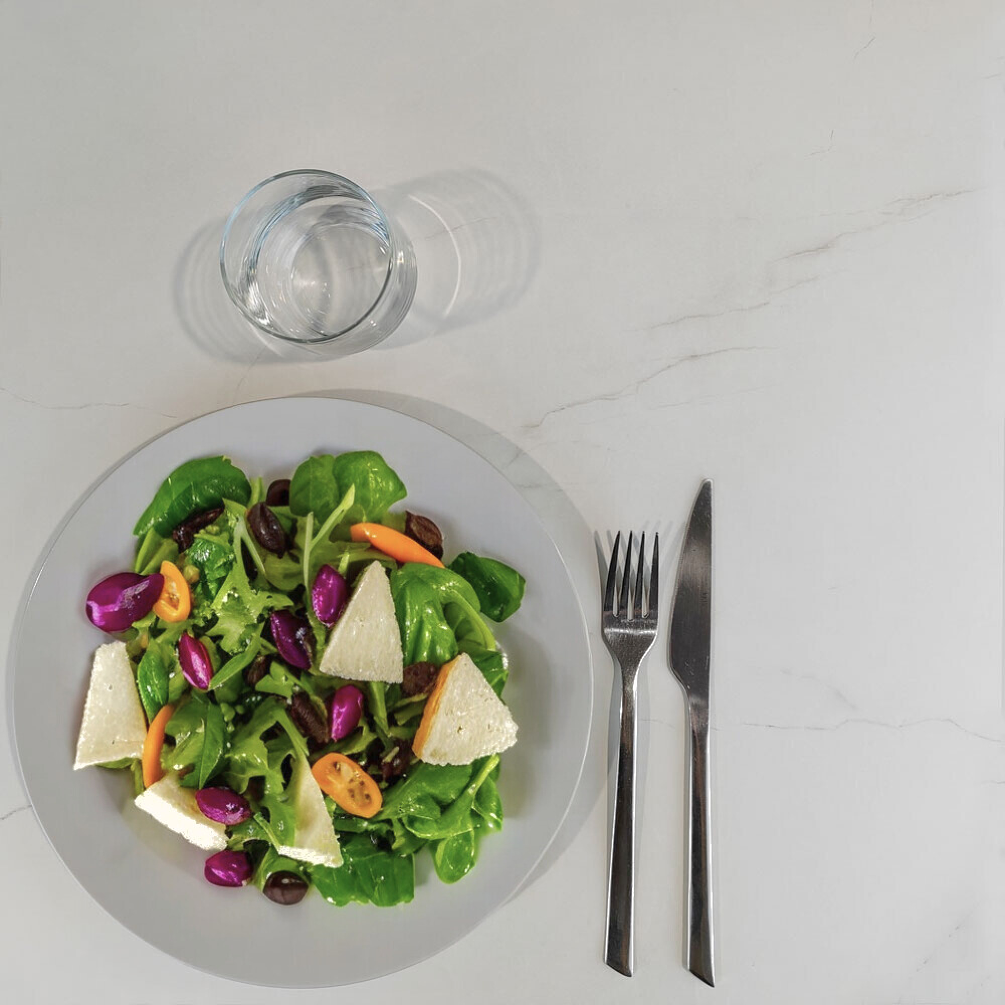 Mange-debout 60x60cm Rome bistrot marbre translucide