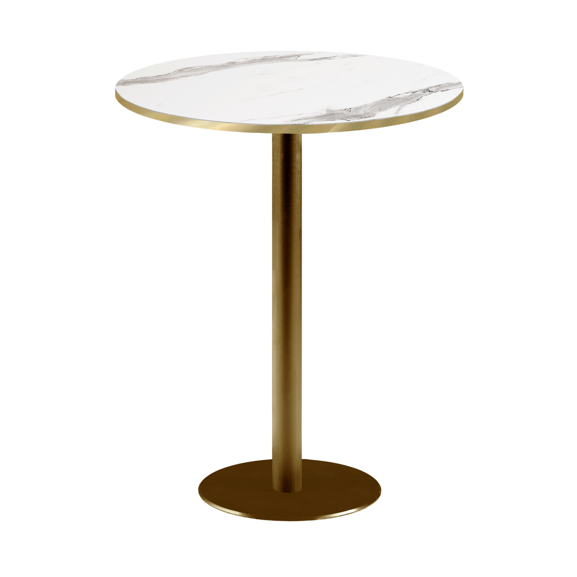 Mange-debout Ø60cm Rome bistrot marbre blanc
