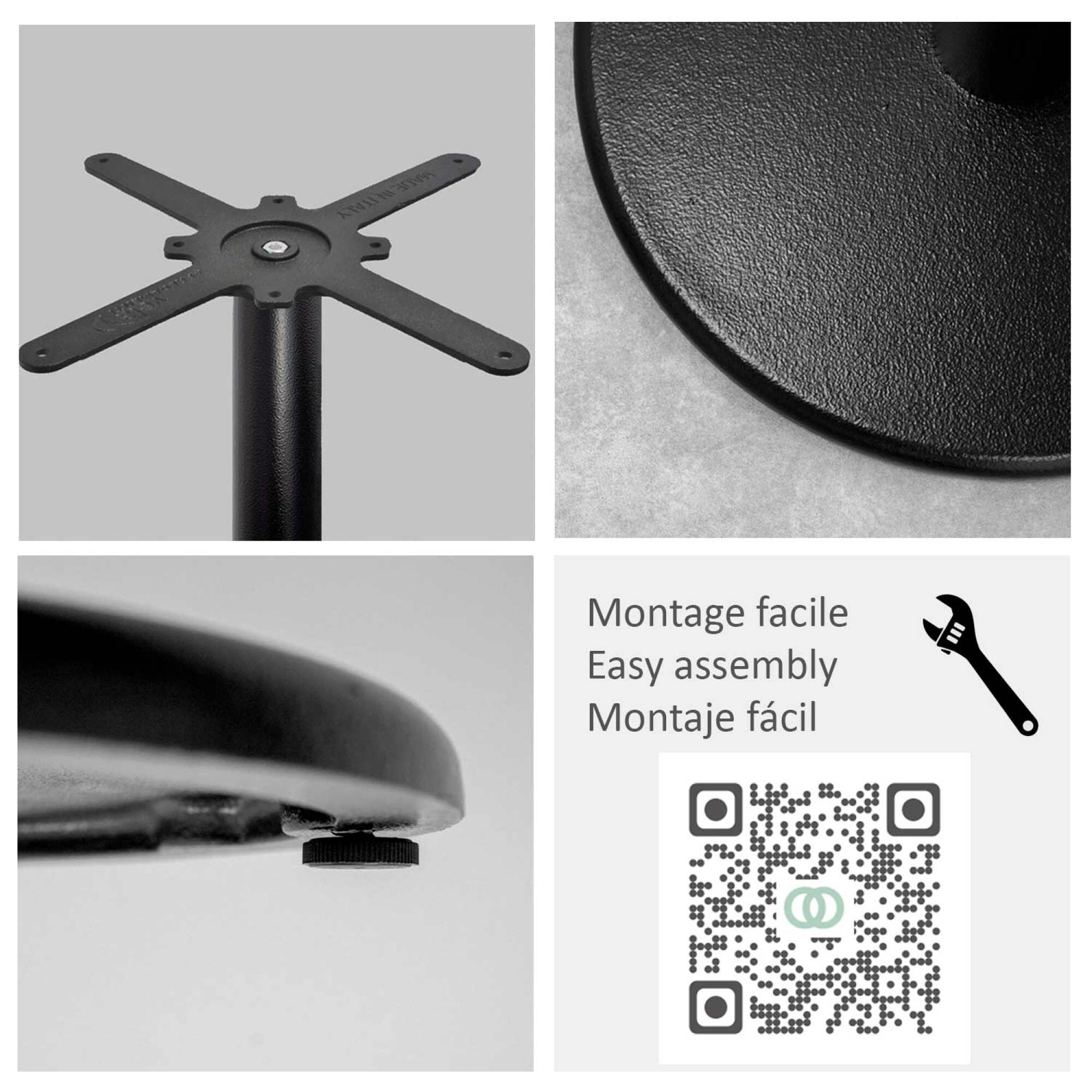 Piétement pour mange-debout h110cm modèle Rome noir