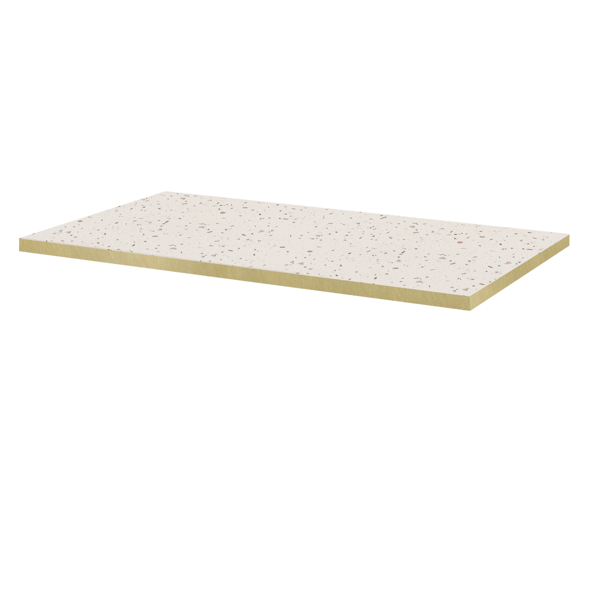 Plateau 110x70 decor terrazzo cassata chants laiton
