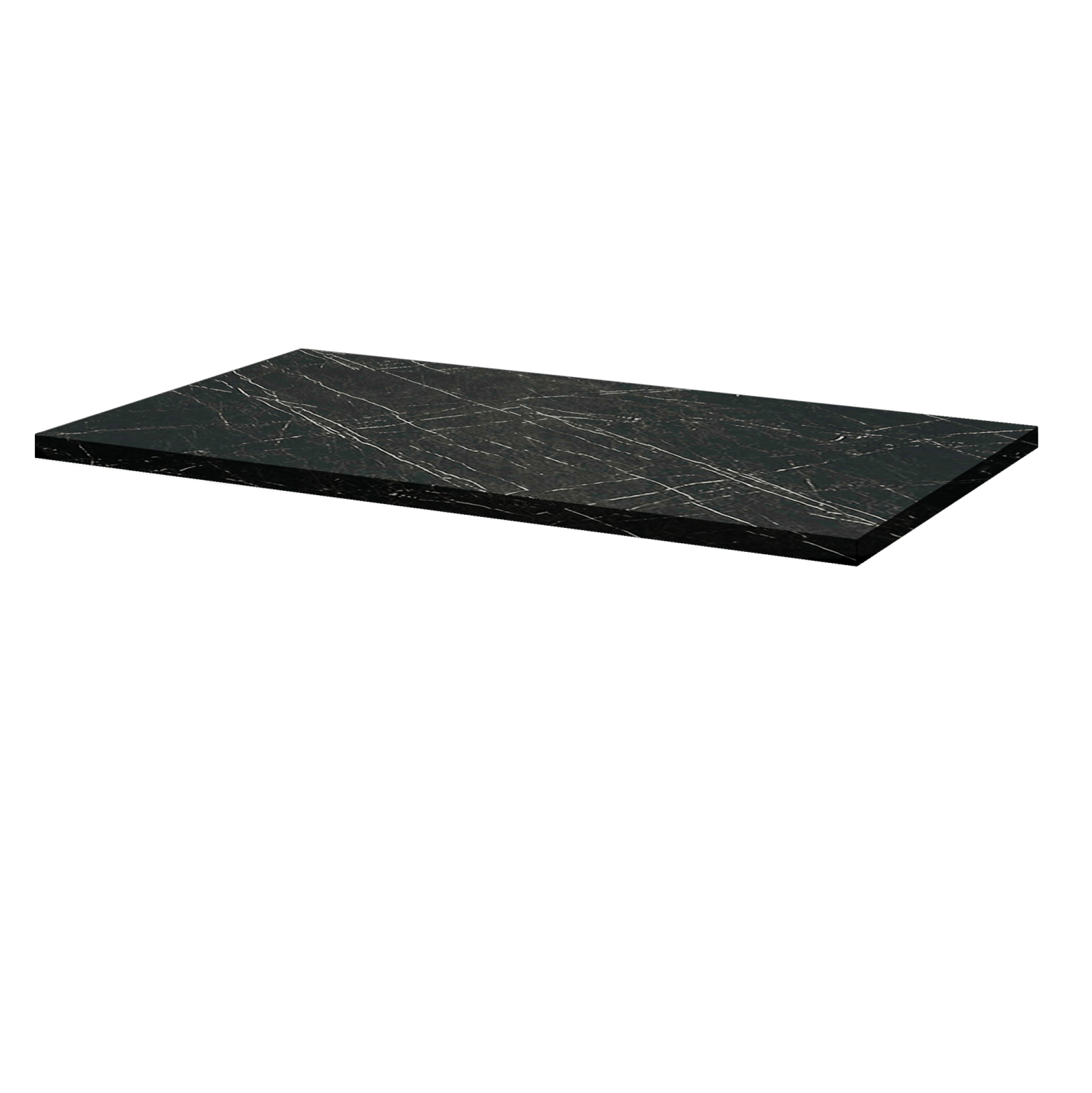 Plateau 140x70 decor marbre noir