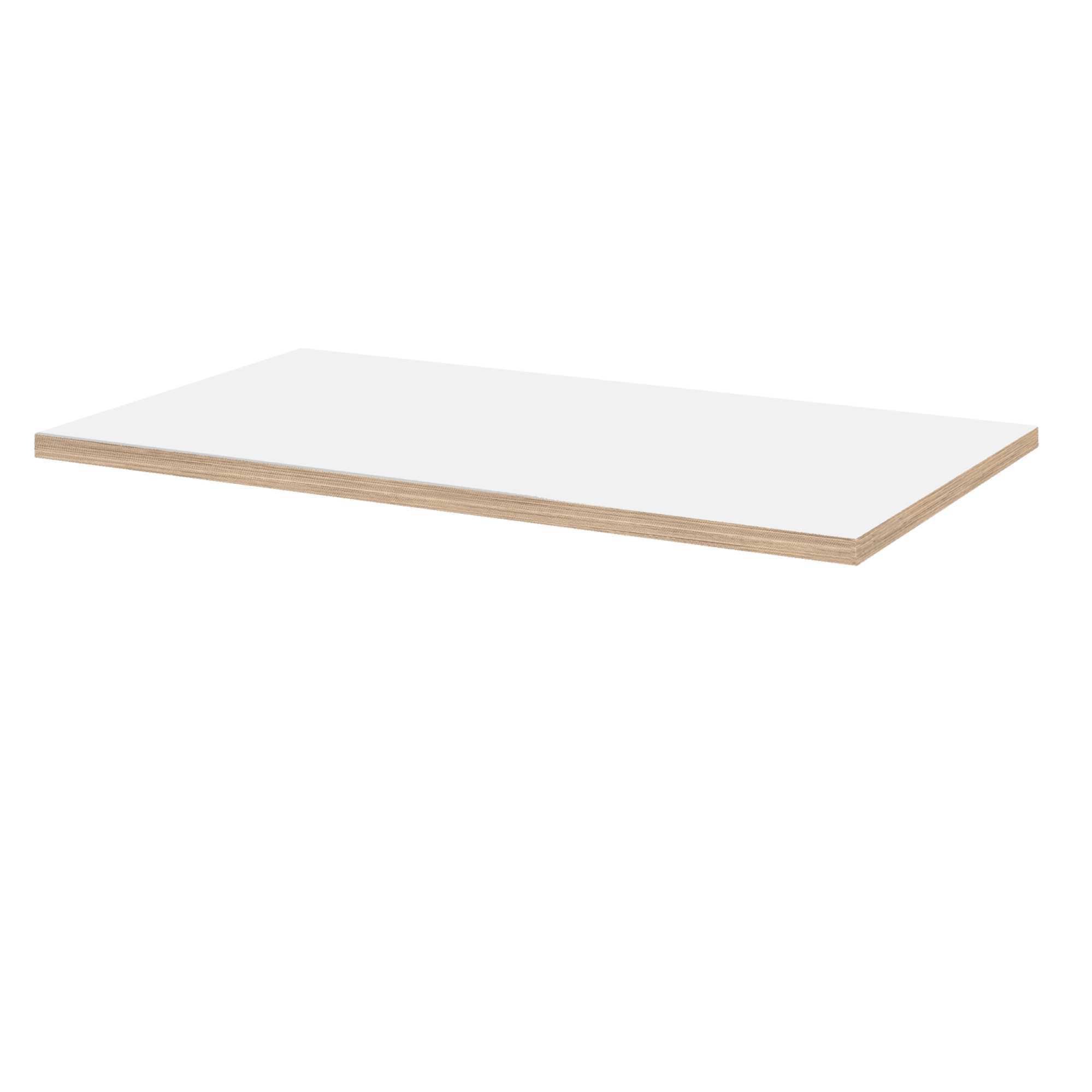 Plateau 160x80 blanc chants bois