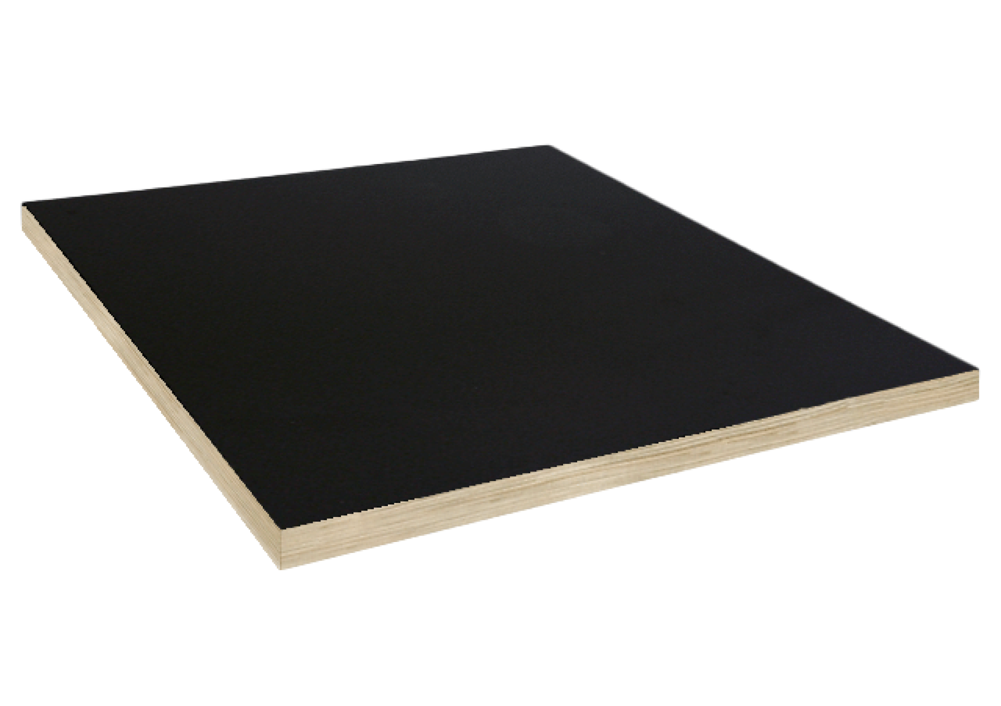 Plateau 60x60 noir chants bois