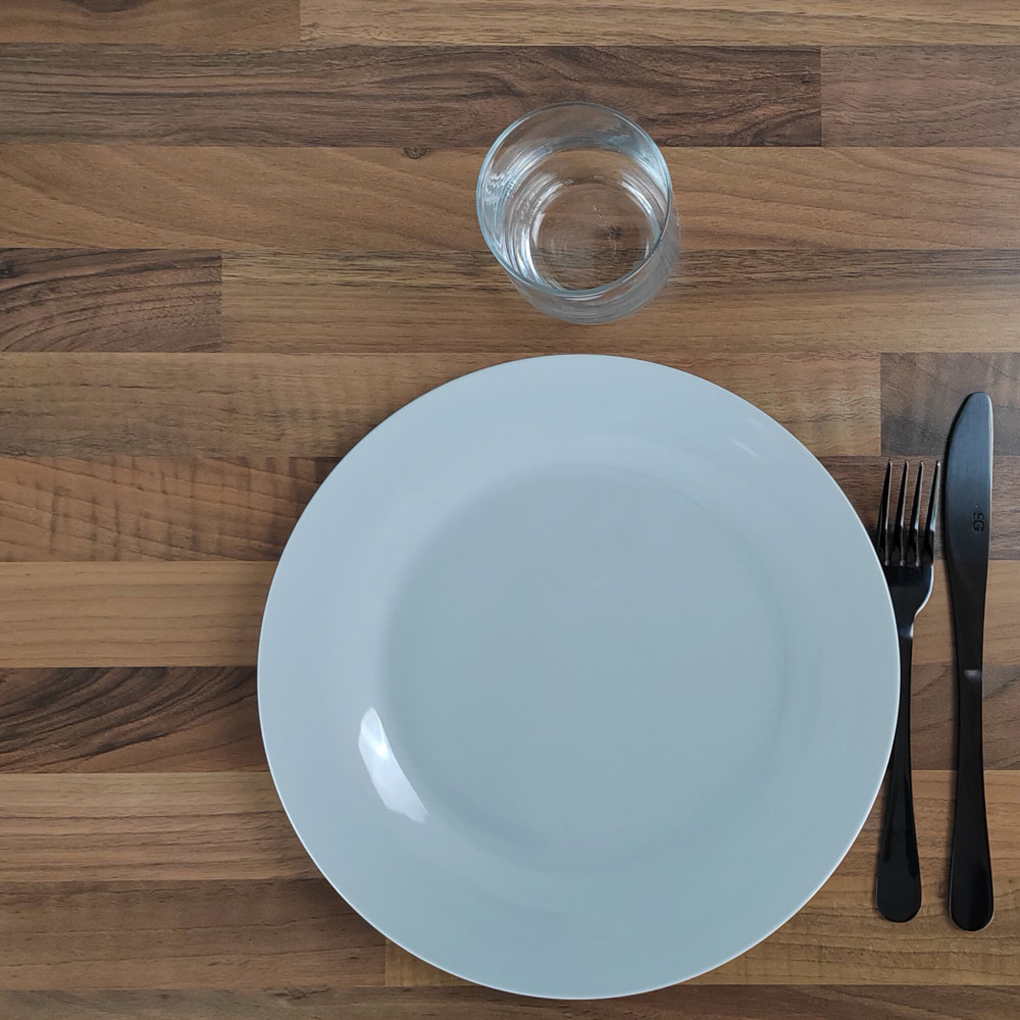 Plateau 70x70 decor bois noyer