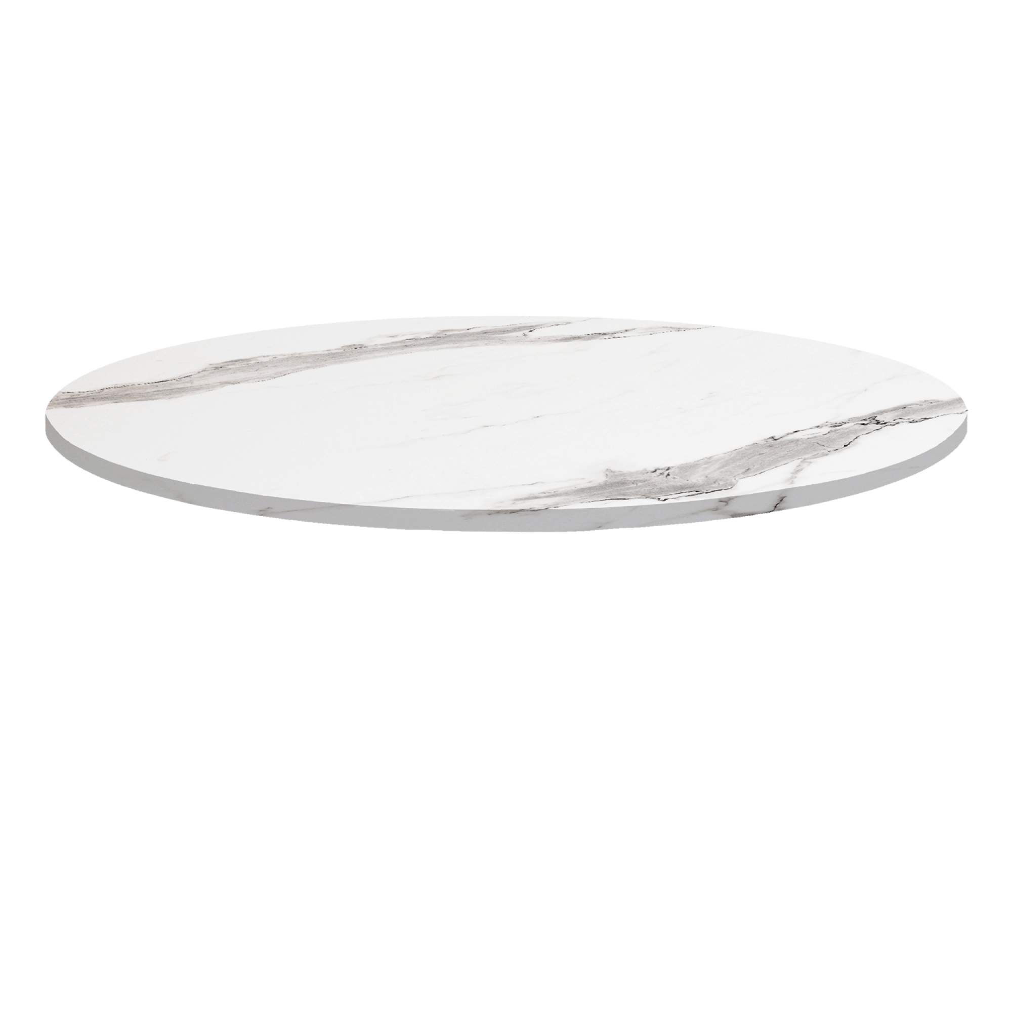 Plateau Ø80 decor marbre blanc