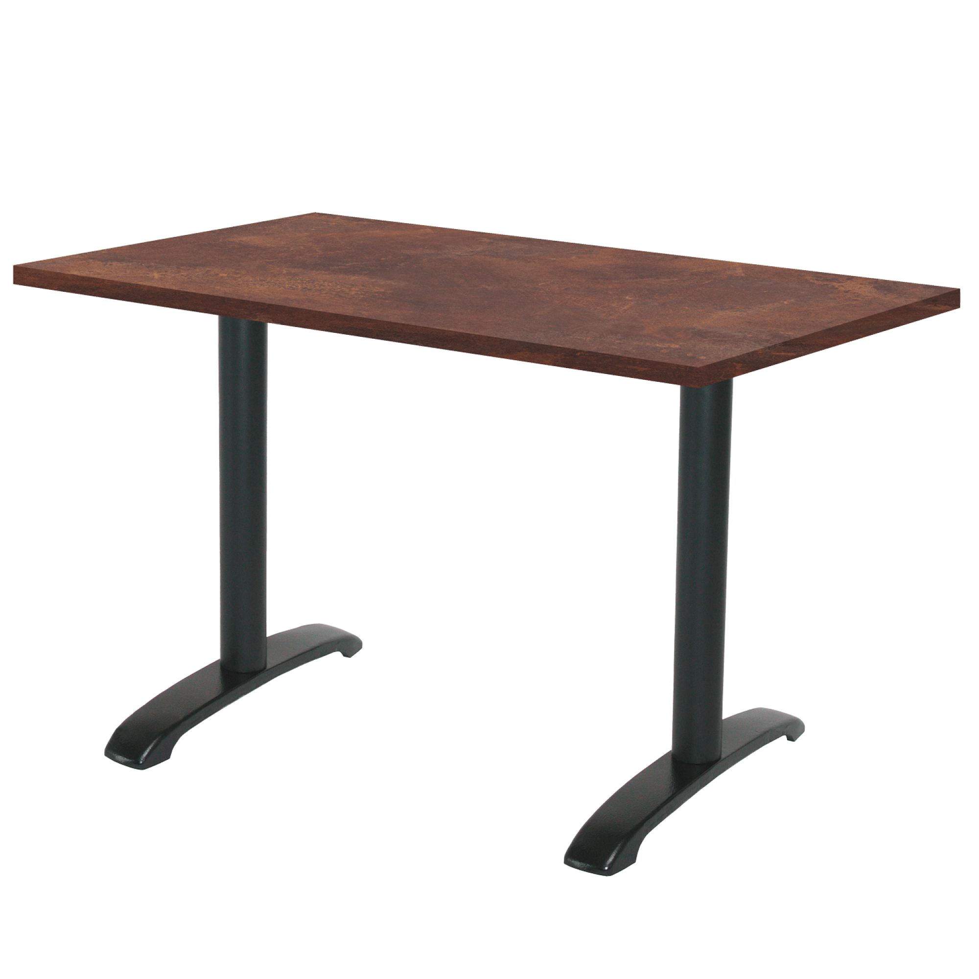 Table 120x70cm - modèle Bazila rouille roc