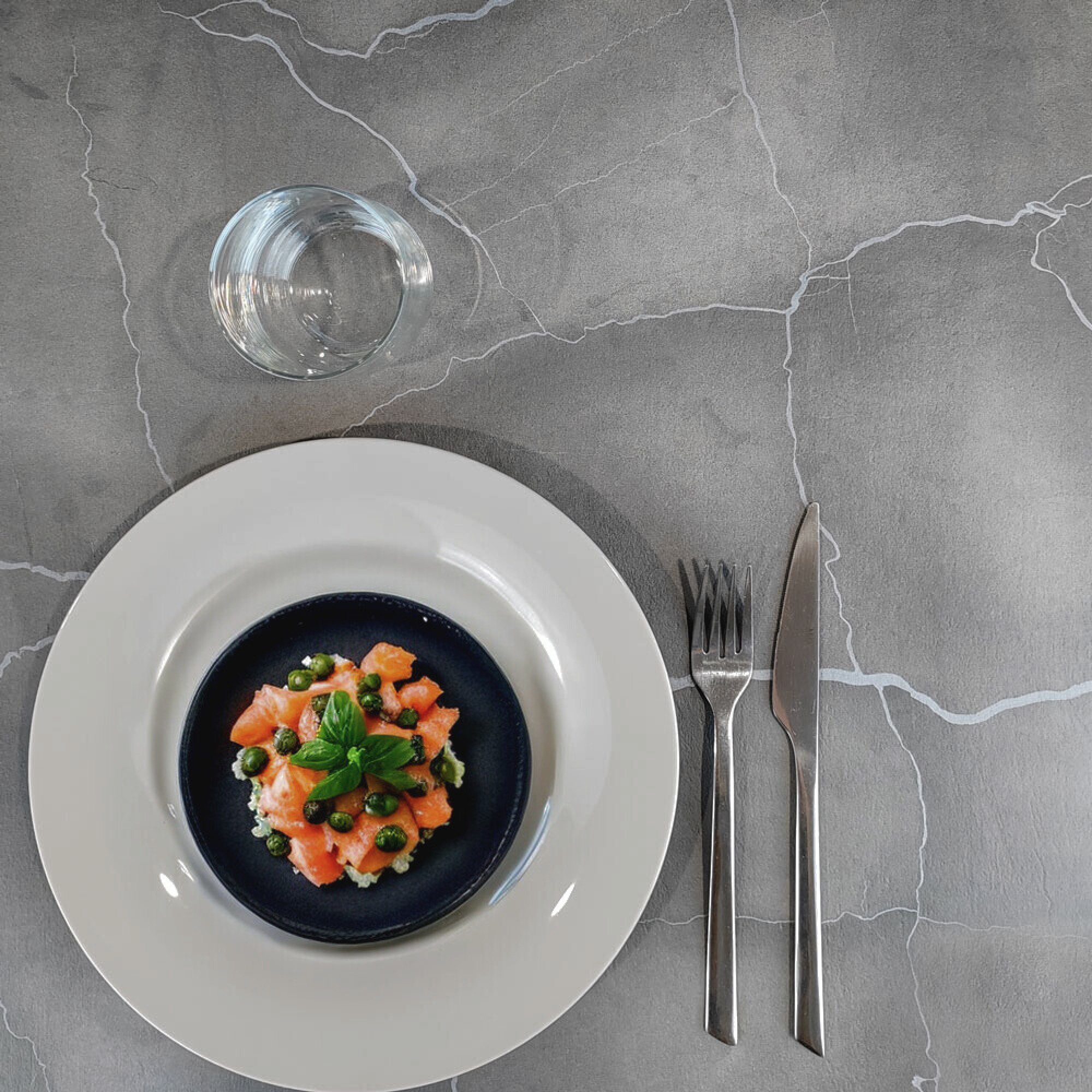 Table 120x70cm - modèle Milan lune bleue