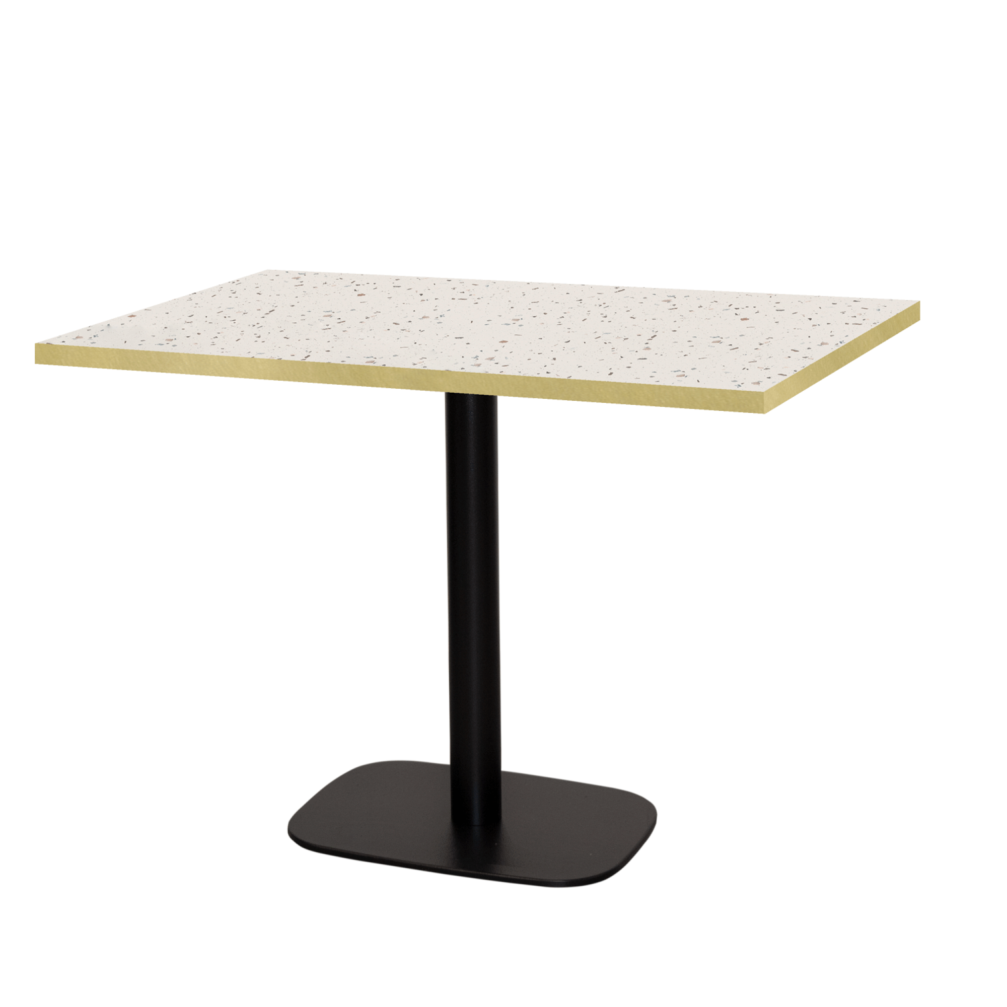Table 120x70cm - modèle Round terrazzo cassata chants laiton