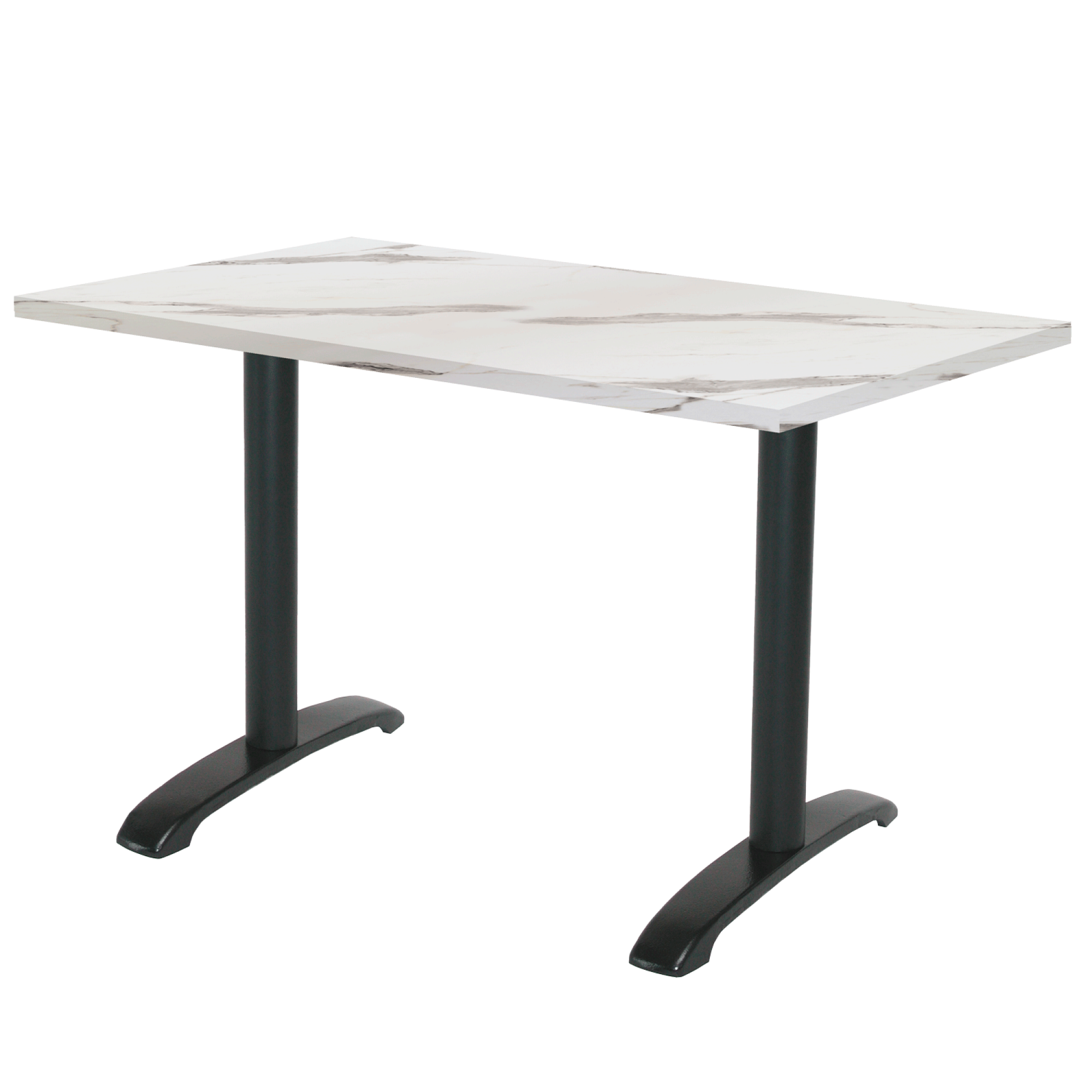 Table 160x80cm - modèle Bazila marbre blanc