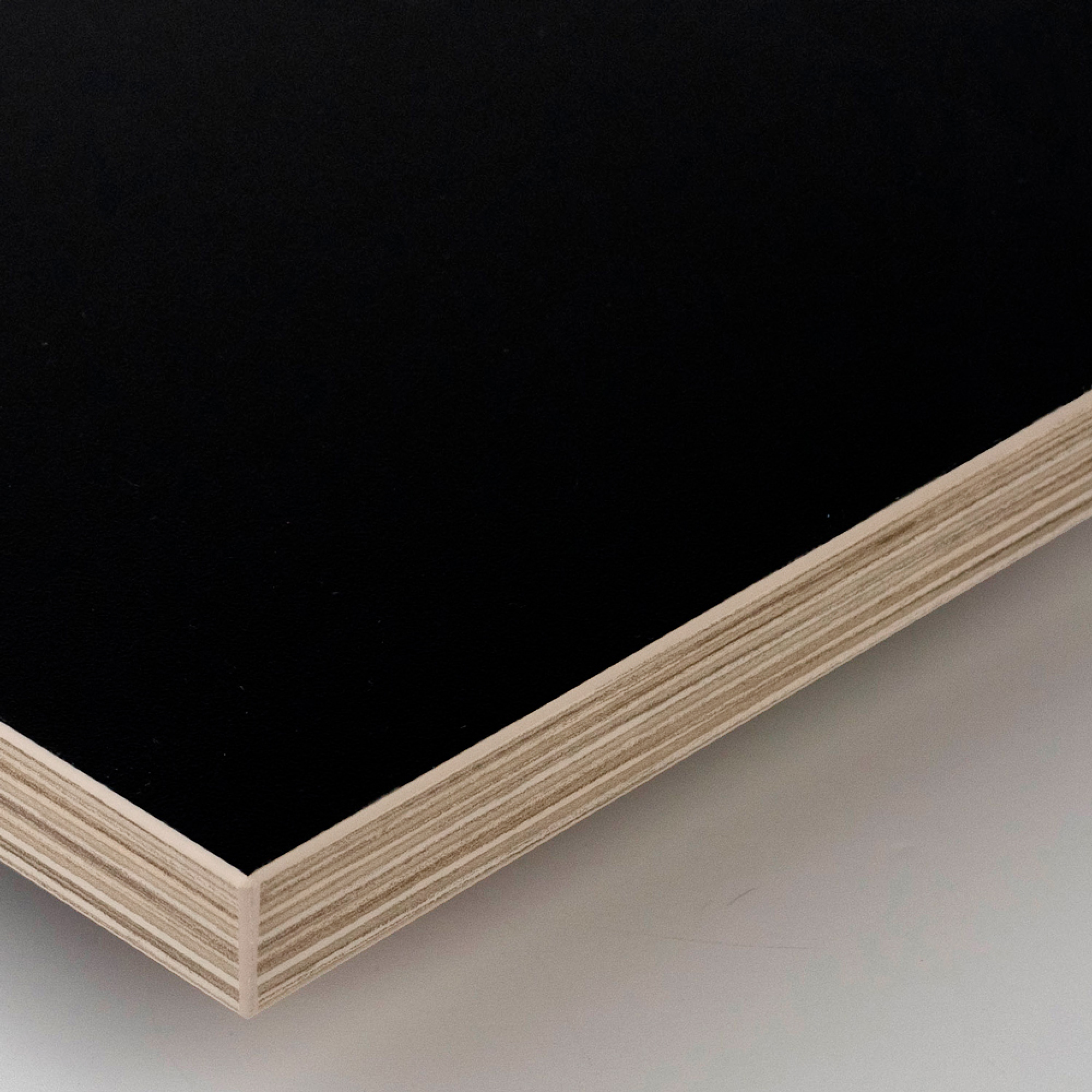 Table 70x70cm - modèle Dina noir chants bois