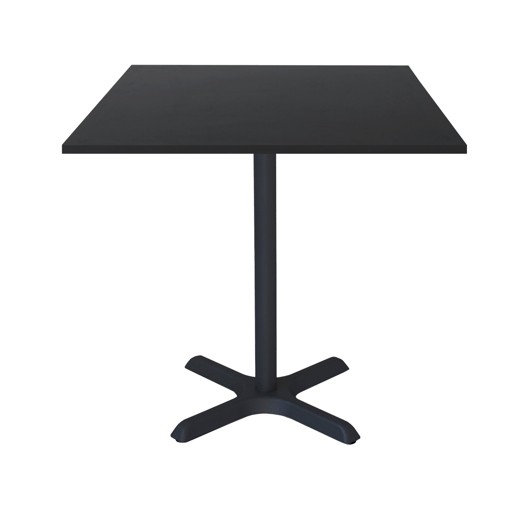 Table 70x70cm - modèle Dina pied et noir uni