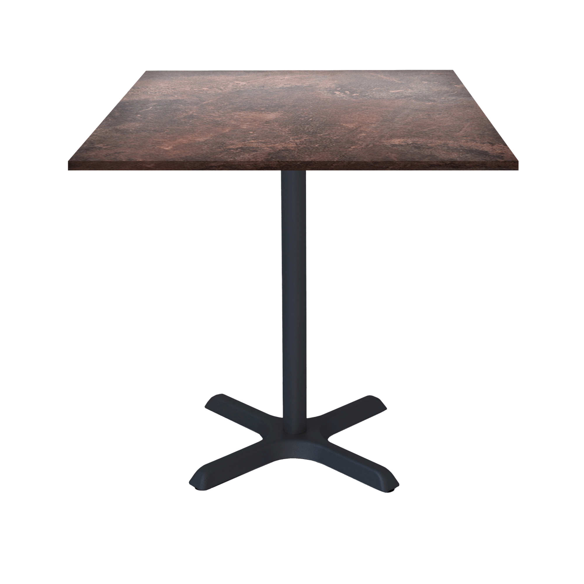 Table 70x70cm - modèle Dina rouille roc