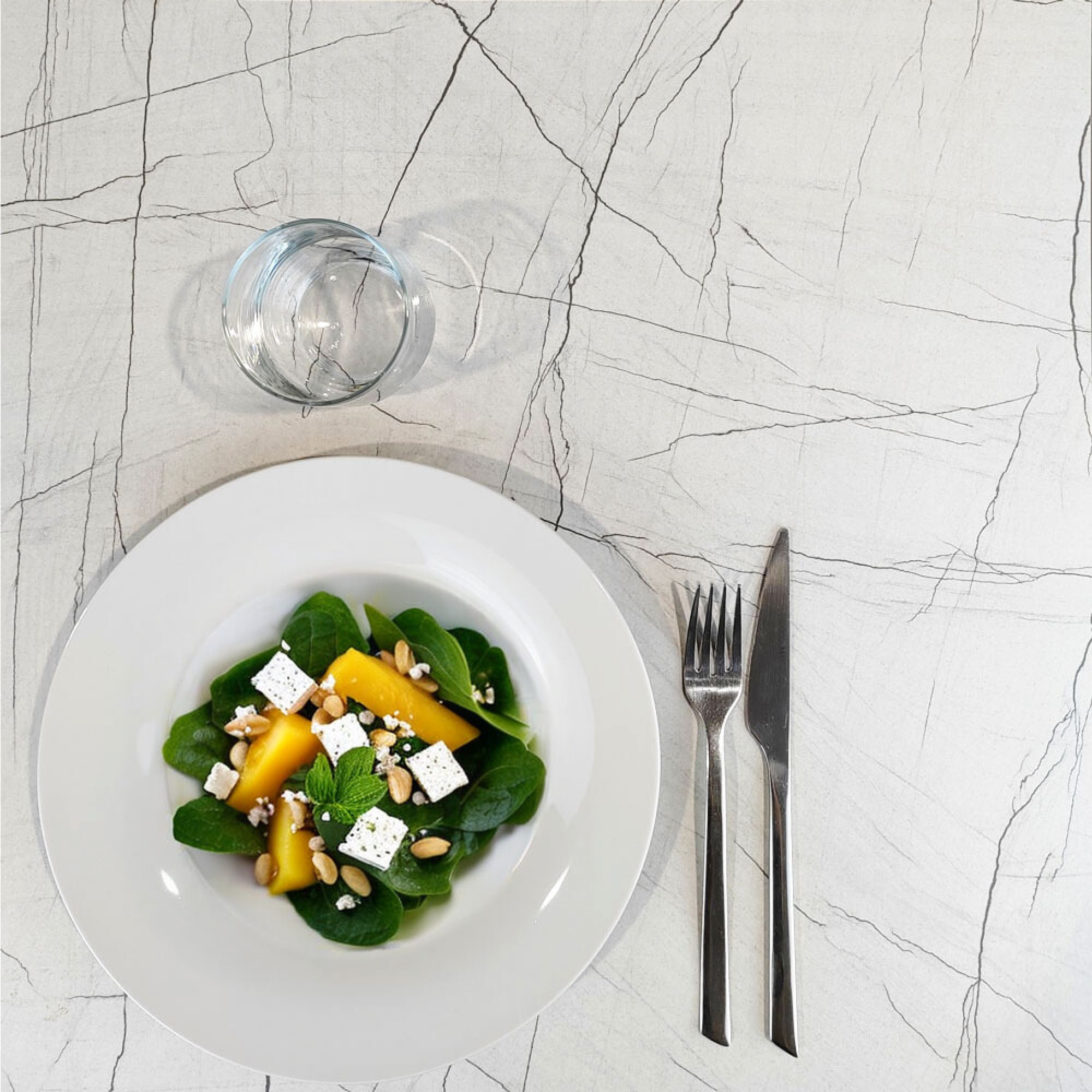 Table 70x70cm - modèle Rome marbre maia