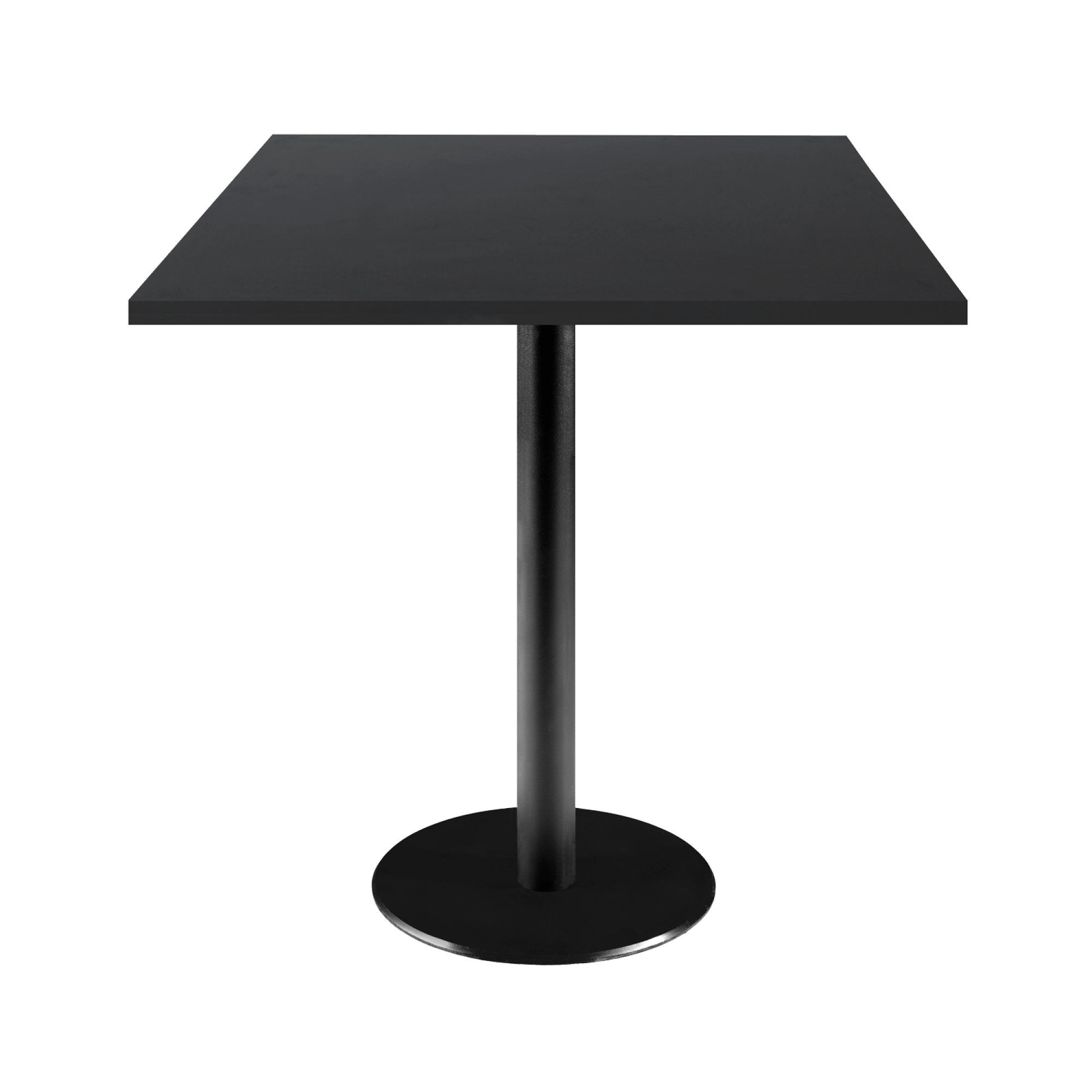 Table 70x70cm - modèle Rome pied et noir uni