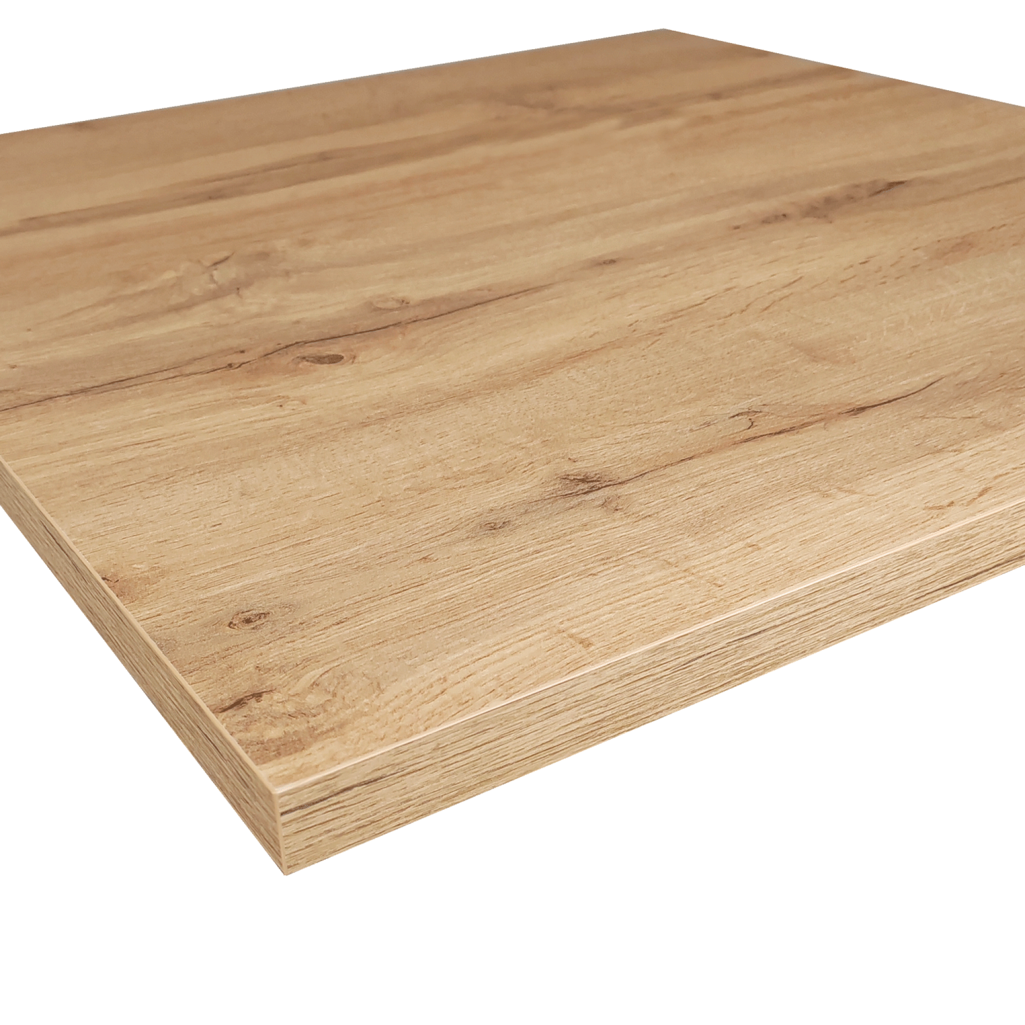 Table 70x70cm - modèle Round blanc chene armor