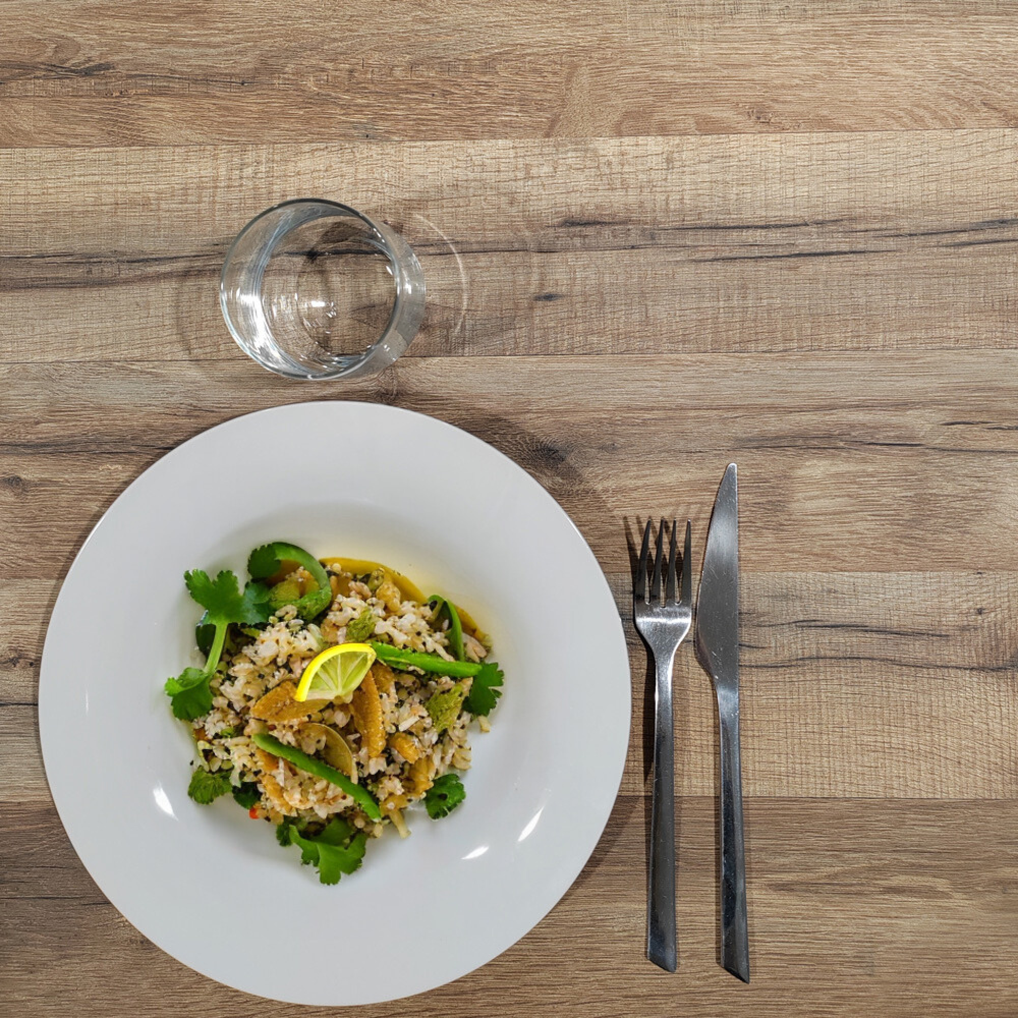 Table 70x70cm - modèle Round vieux plancher