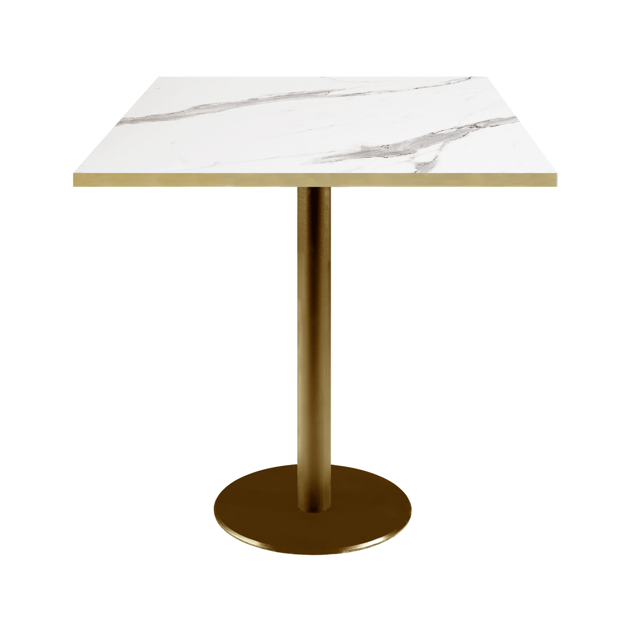 Table 70x70cm Rome bistrot marbre blanc