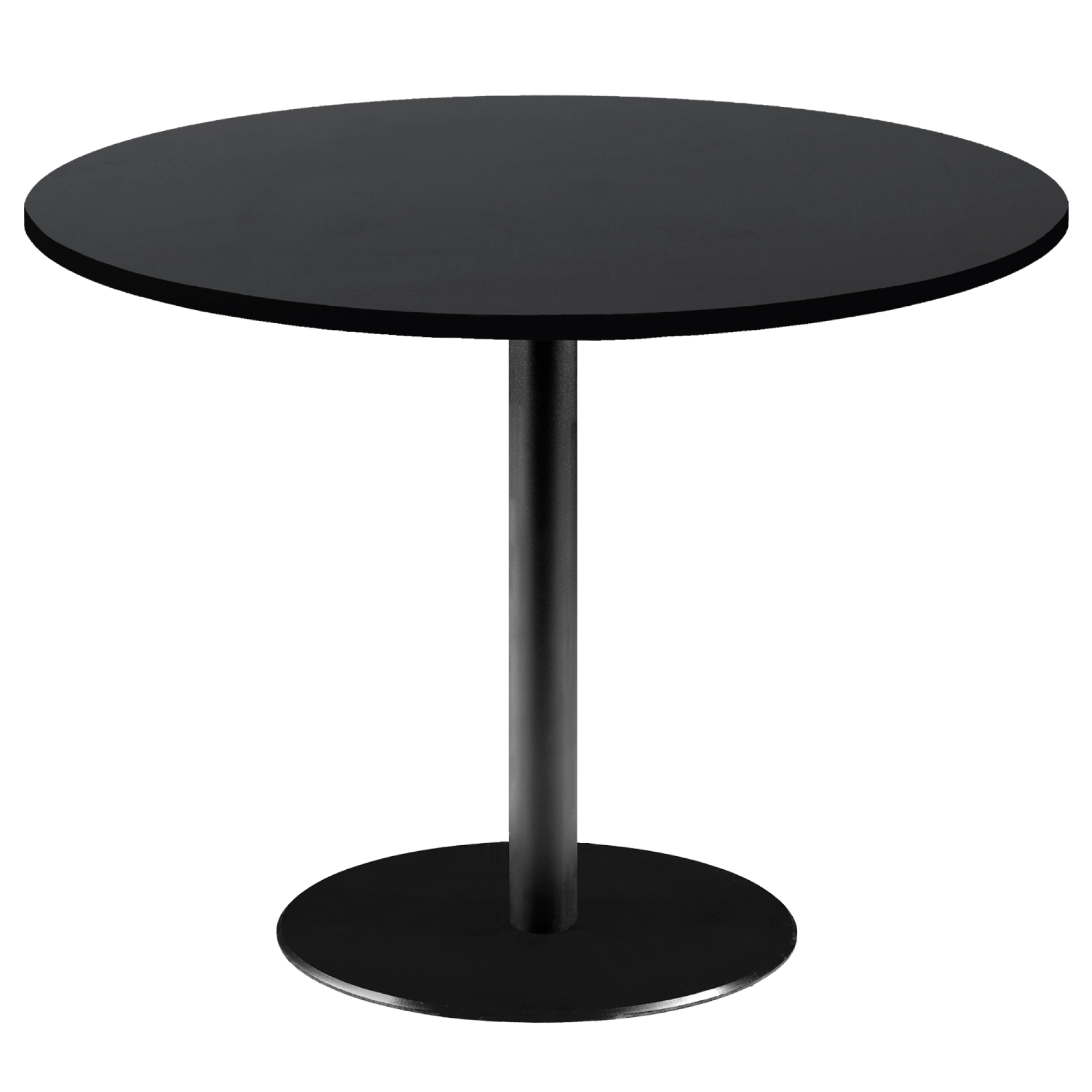 Table Ø120cm - modèle Rome pied et noir uni