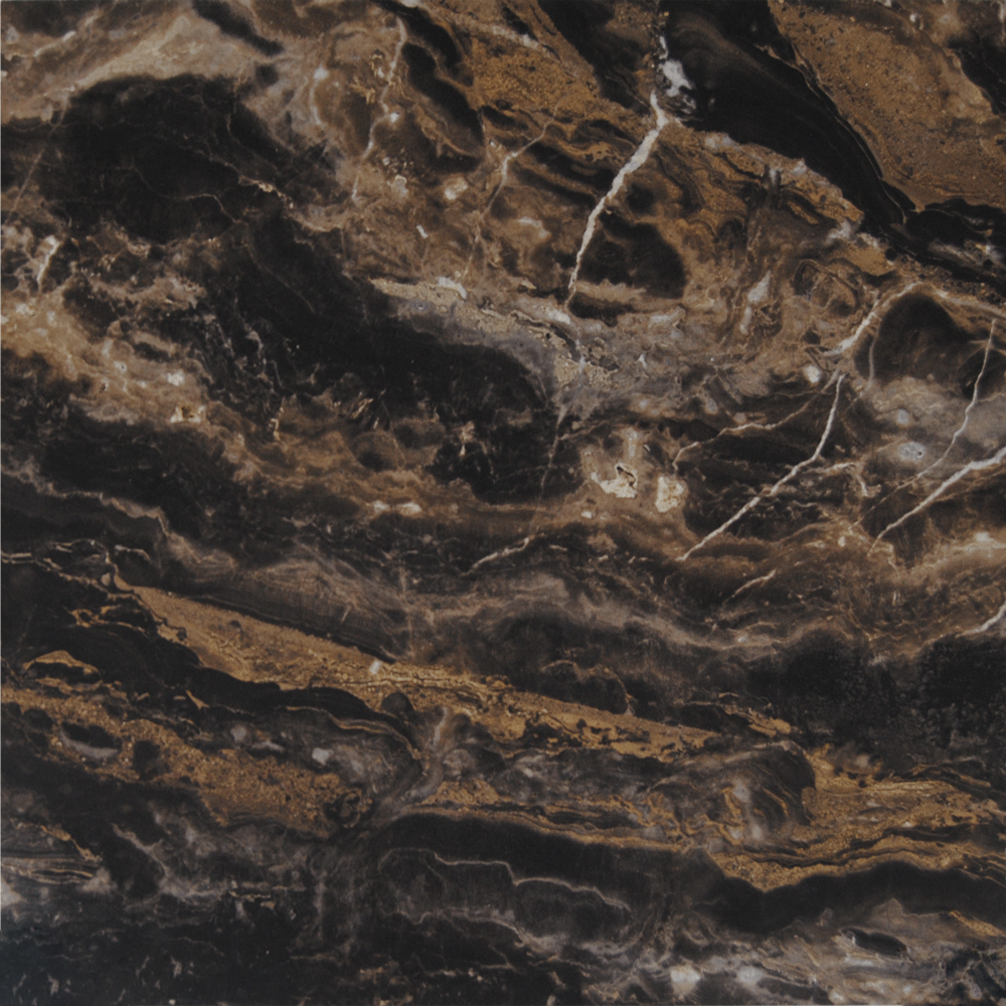 Table Ø120cm Rome bistrot marbre veiné glossy