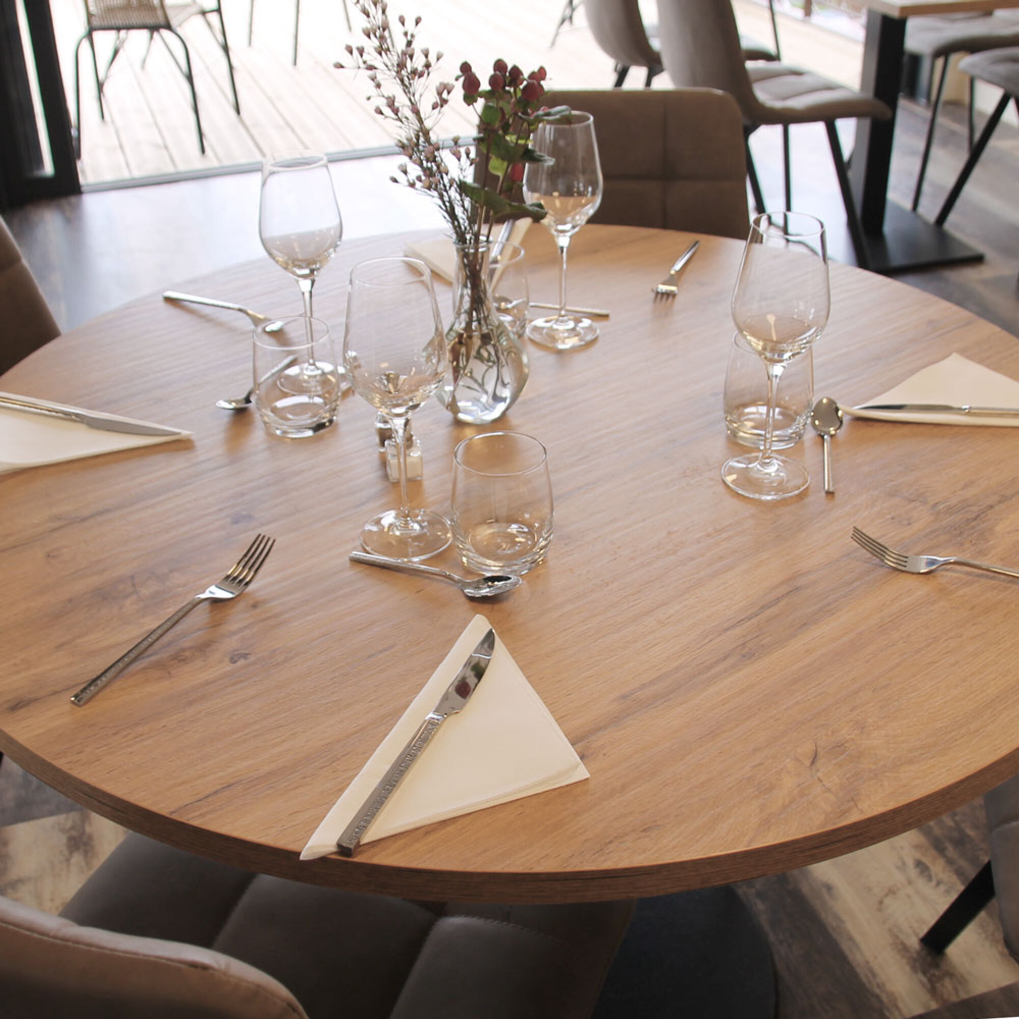 Table Ø70cm - modèle Milan chene armor