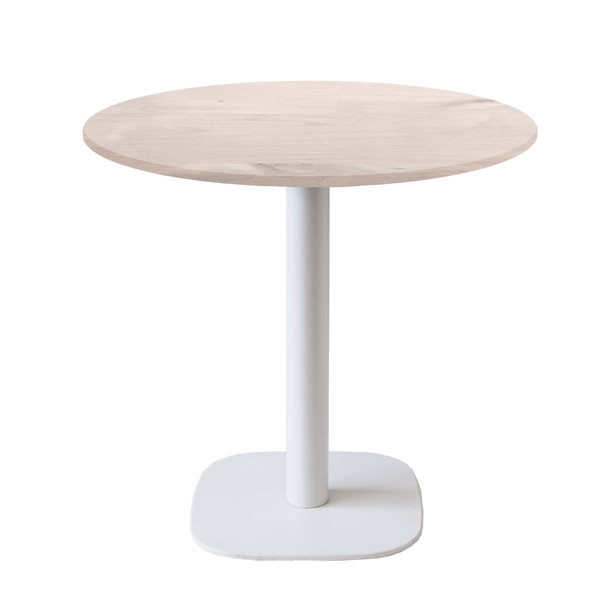 Table Ø70cm - modèle Round pied blanc chêne bosco