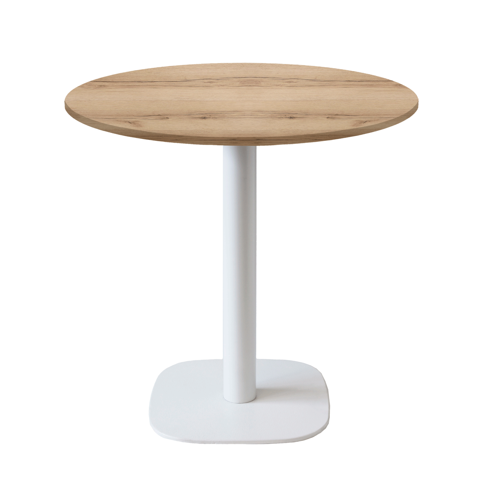 Table Ø70cm - modèle Round pied blanc chêne delano