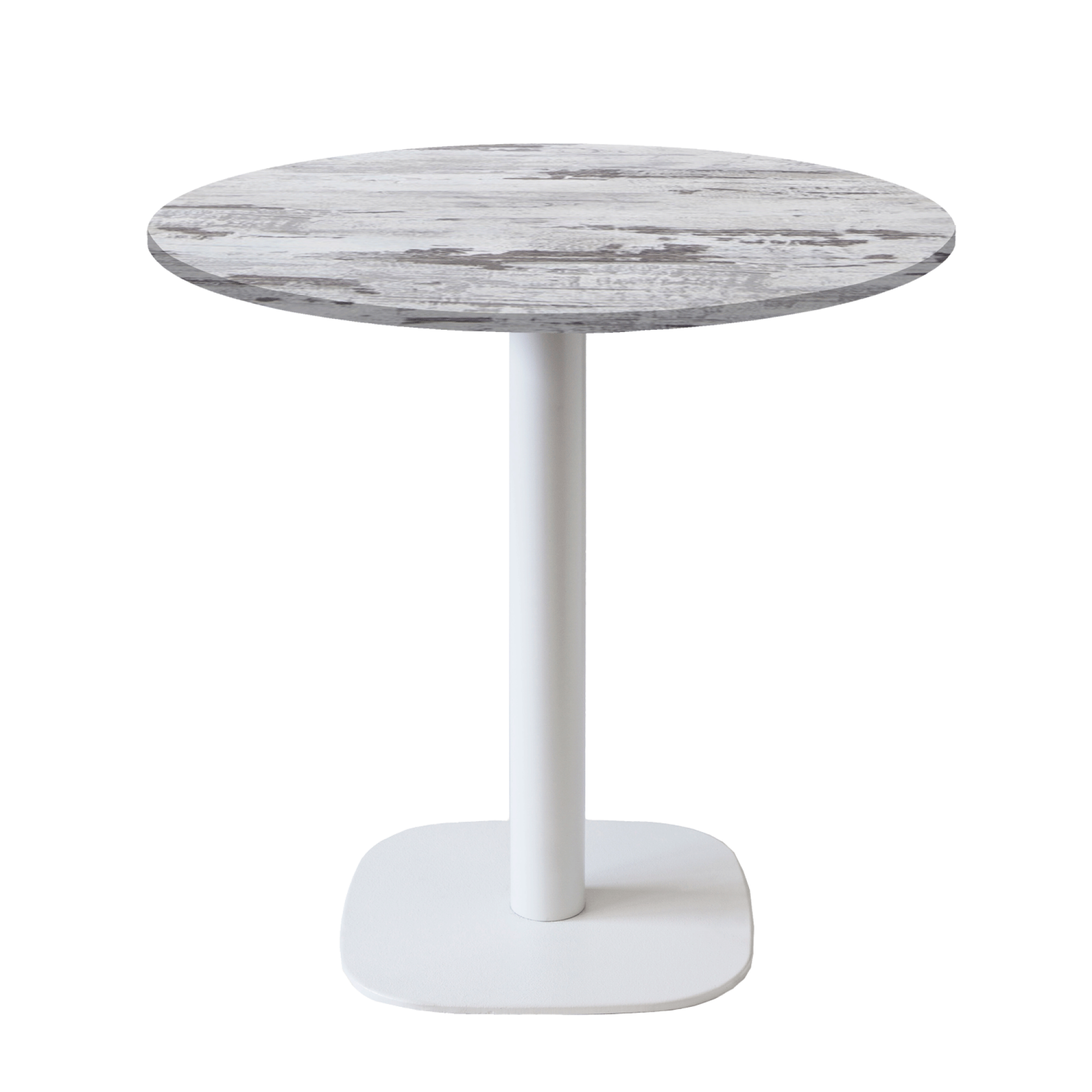 Table Ø70cm - modèle Round pied blanc chêne islande