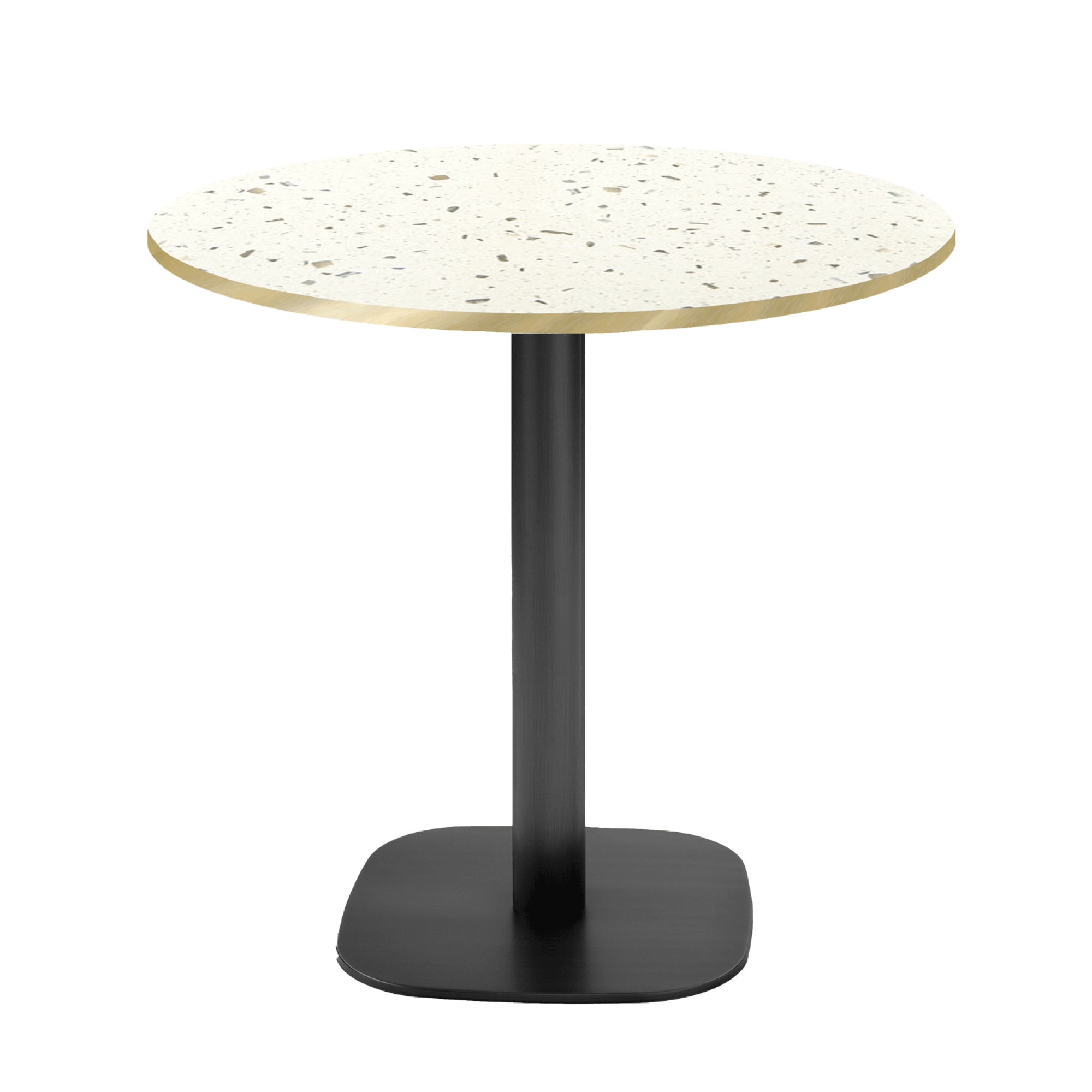 Table Ø70cm - modèle Round terrazzo cassata chants laiton