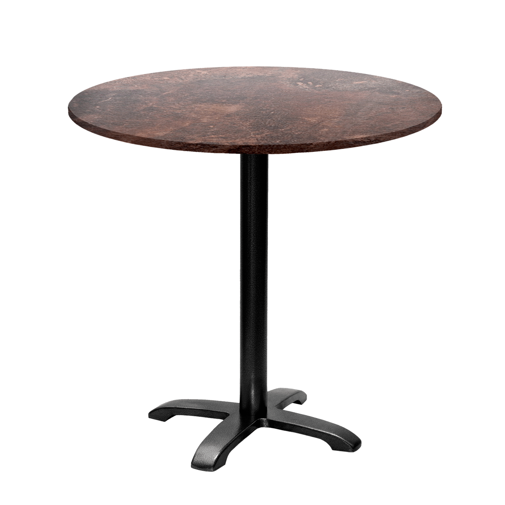 Table ronde Ø80cm - modèle Bazila rouille roc