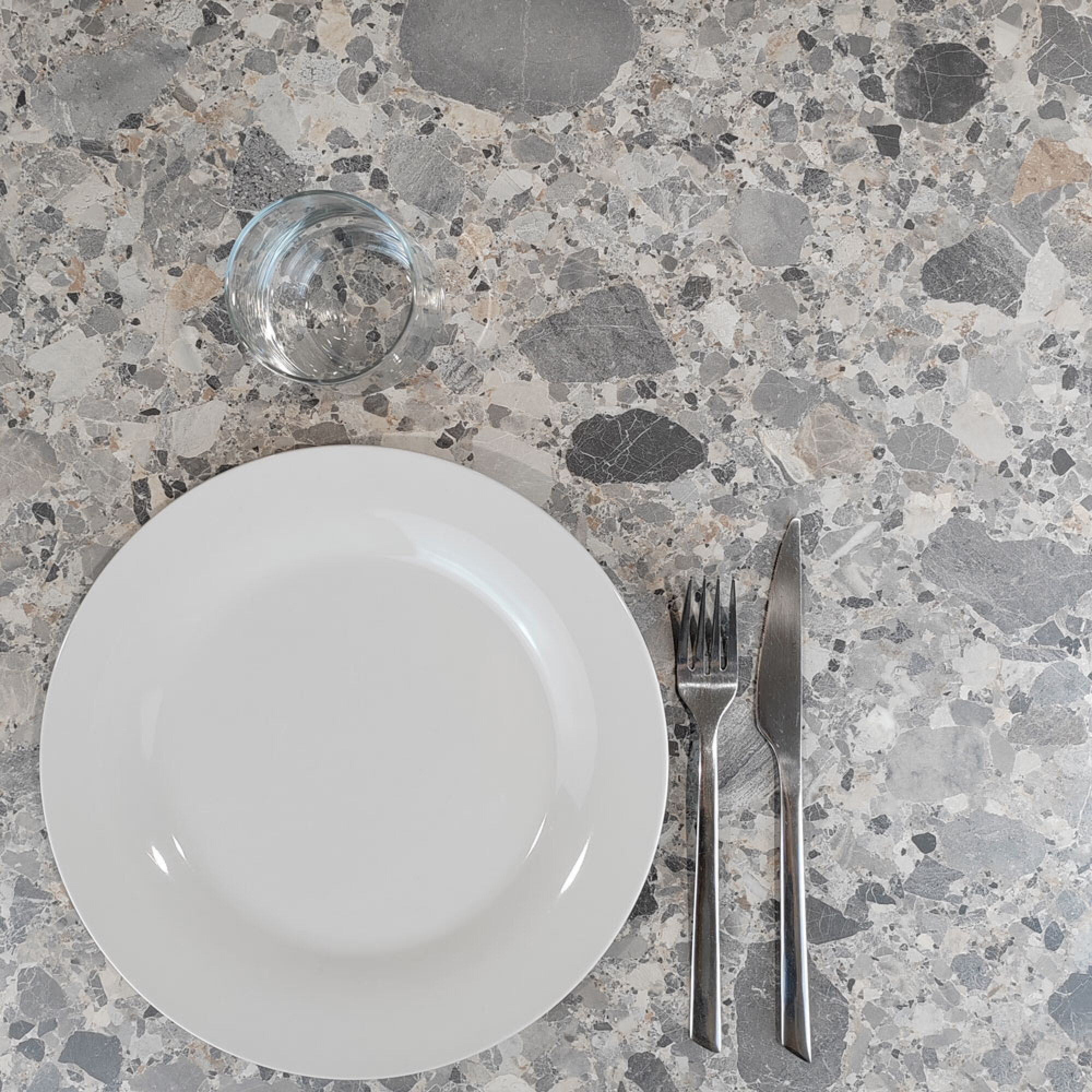 Table ronde Ø80cm - modèle Bazila terrazzo cepp