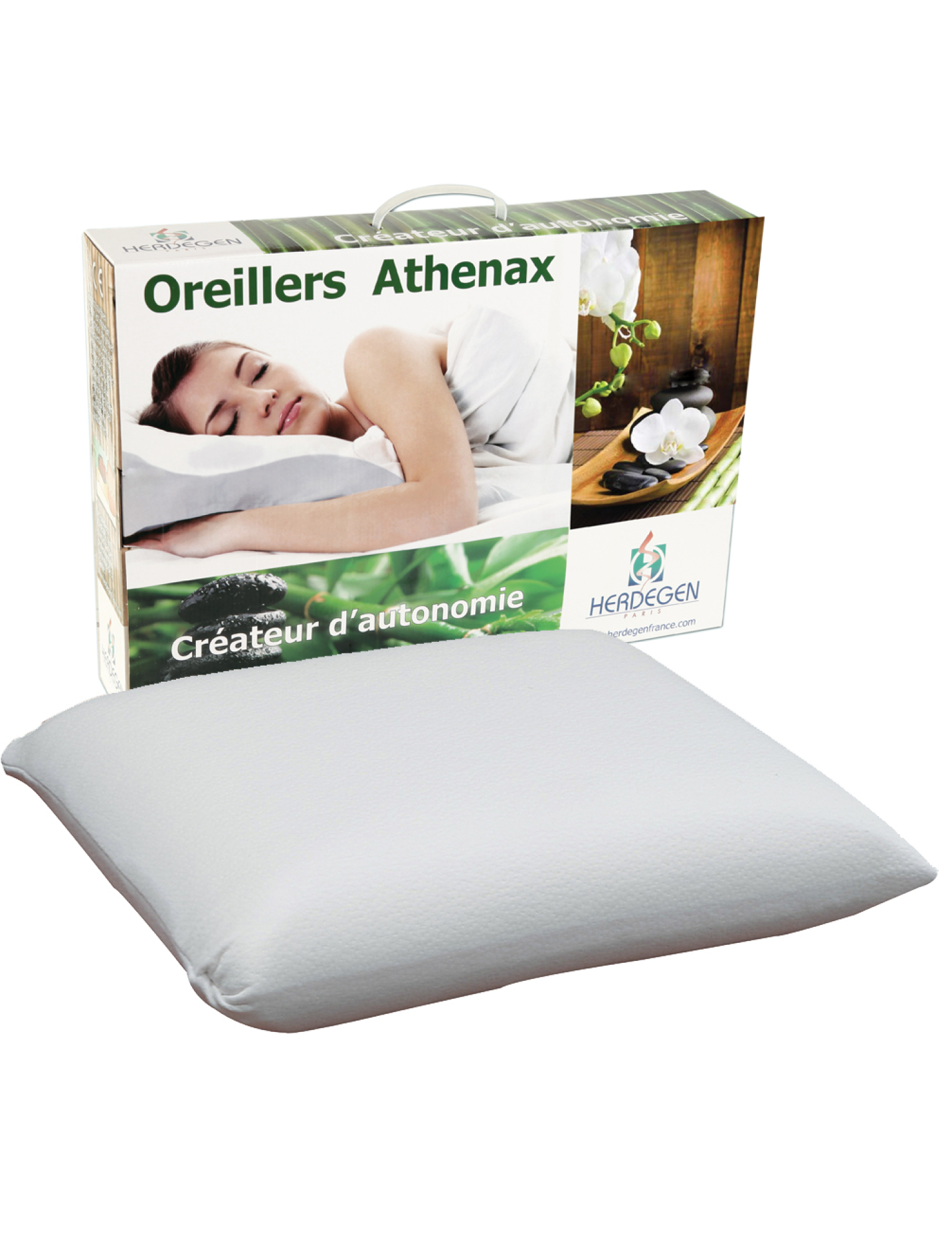 Oreiller visco bambou forme traditionnelle